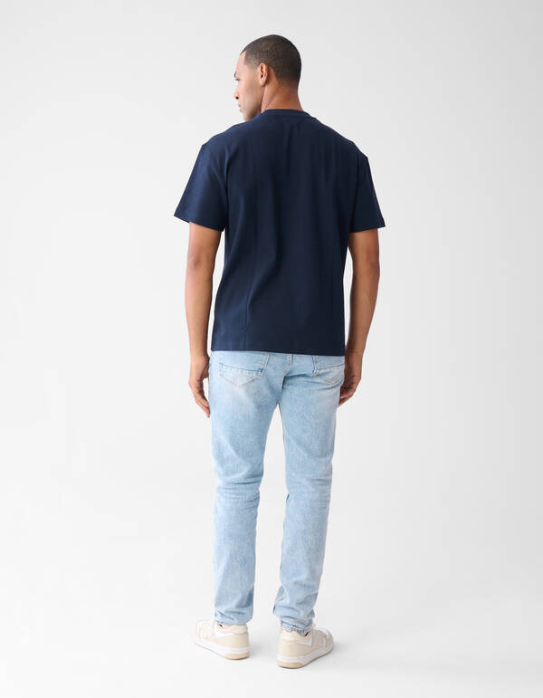 Label T-shirt Donkerblauw SHOEBY MEN