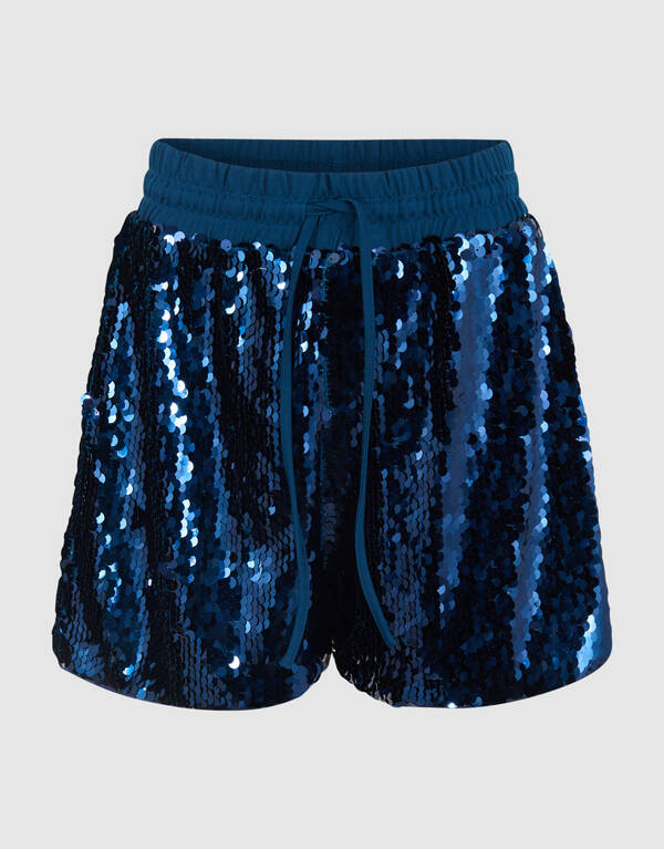 Sequin Short Blauw SHOEBY WOMEN