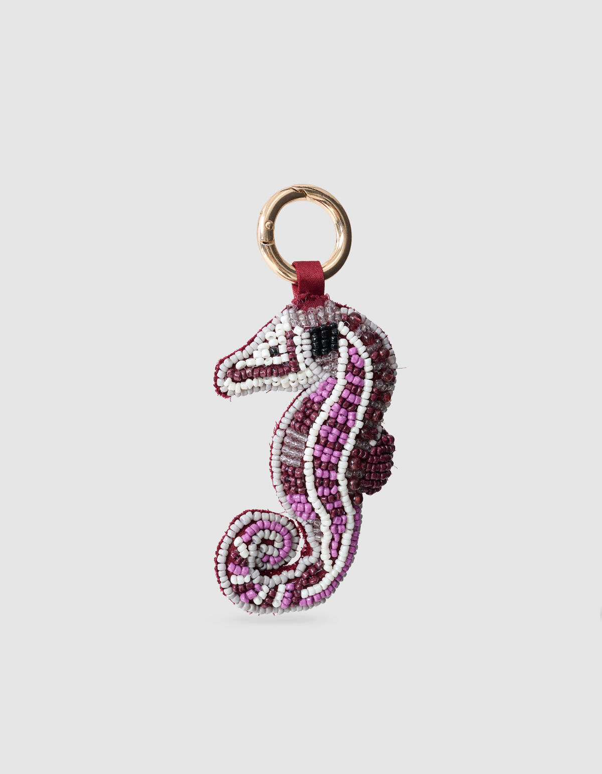 Beaded Zeepaard Sleutelhanger Donkerrood SHOEBY ACCESSOIRES
