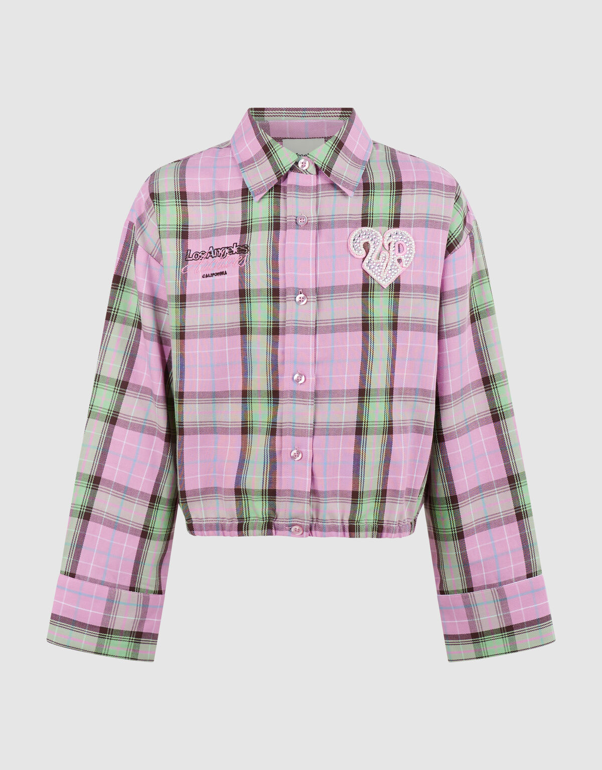 Cropped Ruiten Blouse Lichtroze SHOEBY GIRLS