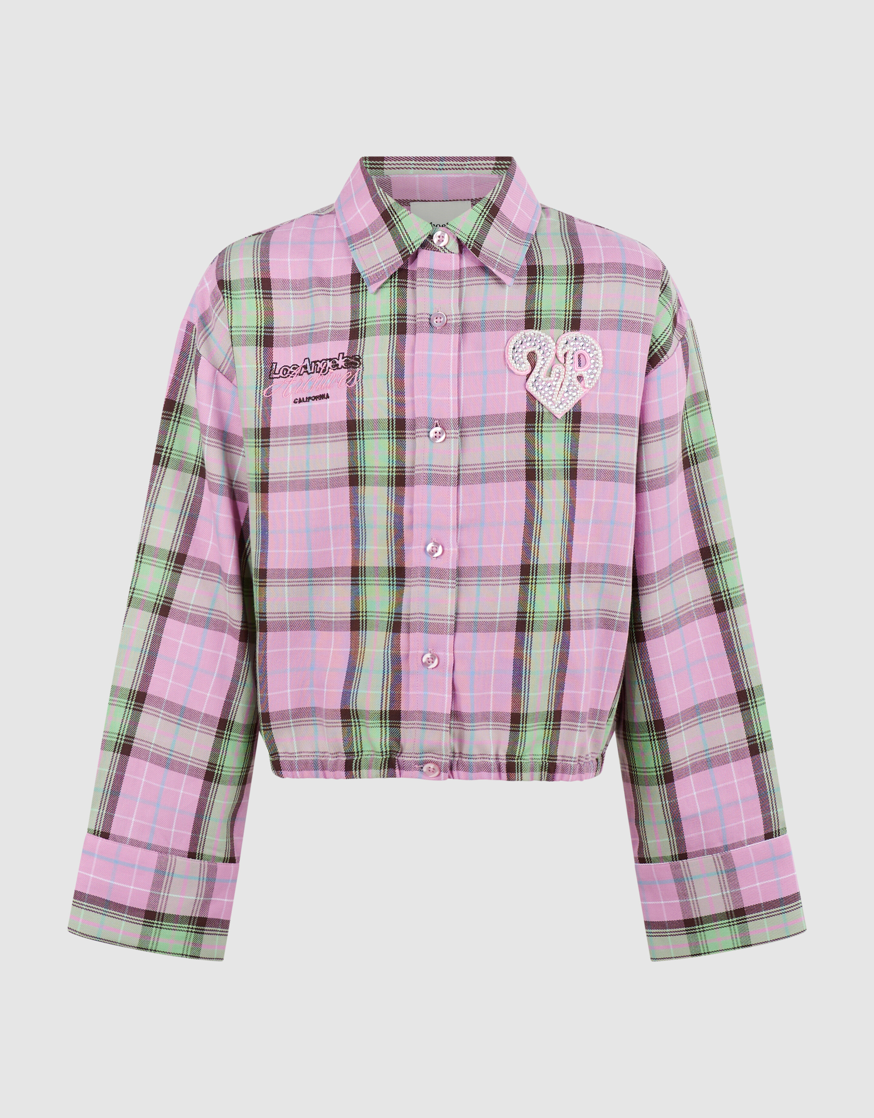 Cropped Ruiten Blouse Lichtroze SHOEBY GIRLS