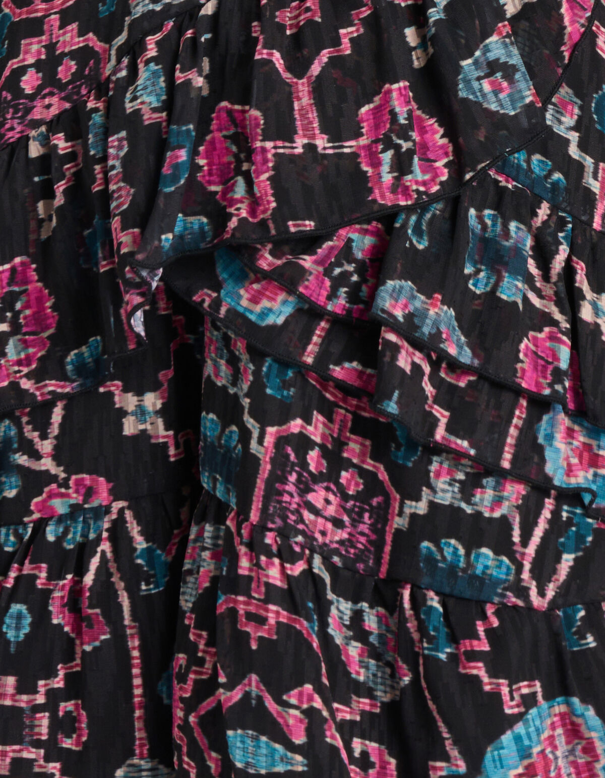 Grafische Print Rok Zwart SHOEBY WOMEN