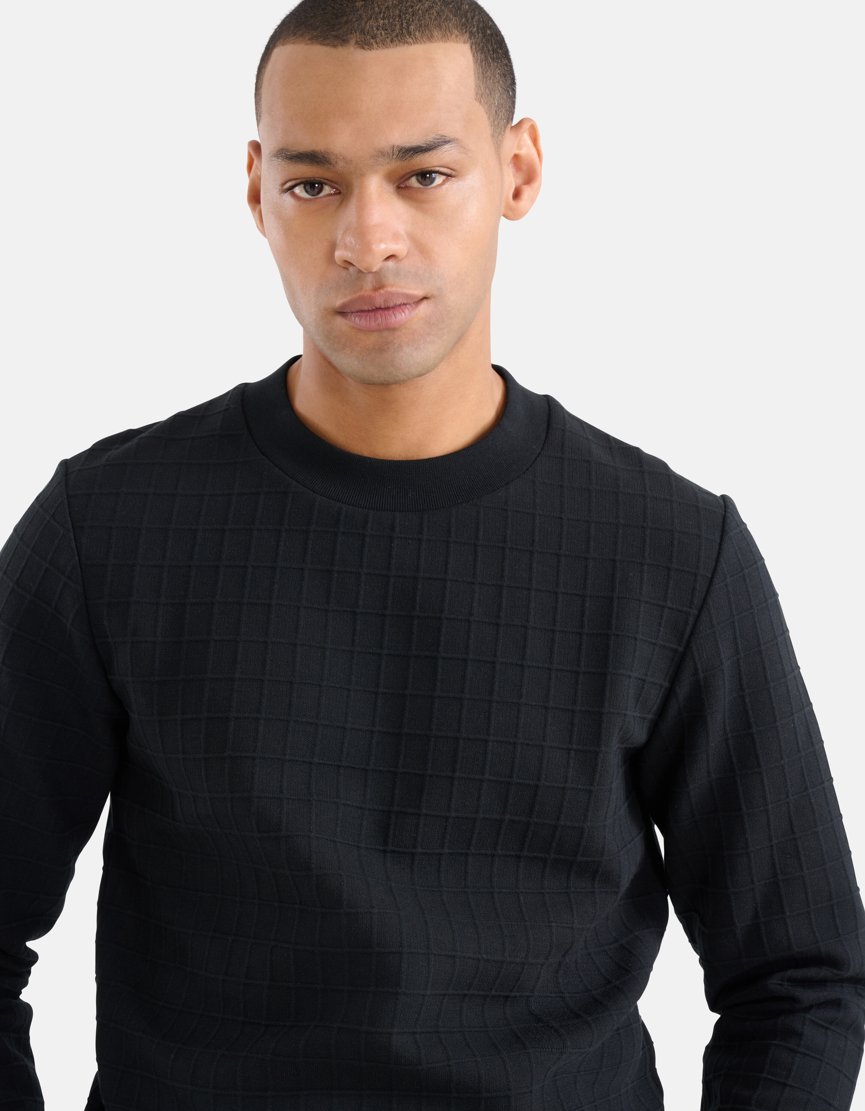 Structuur Sweater Zwart SHOEBY MEN