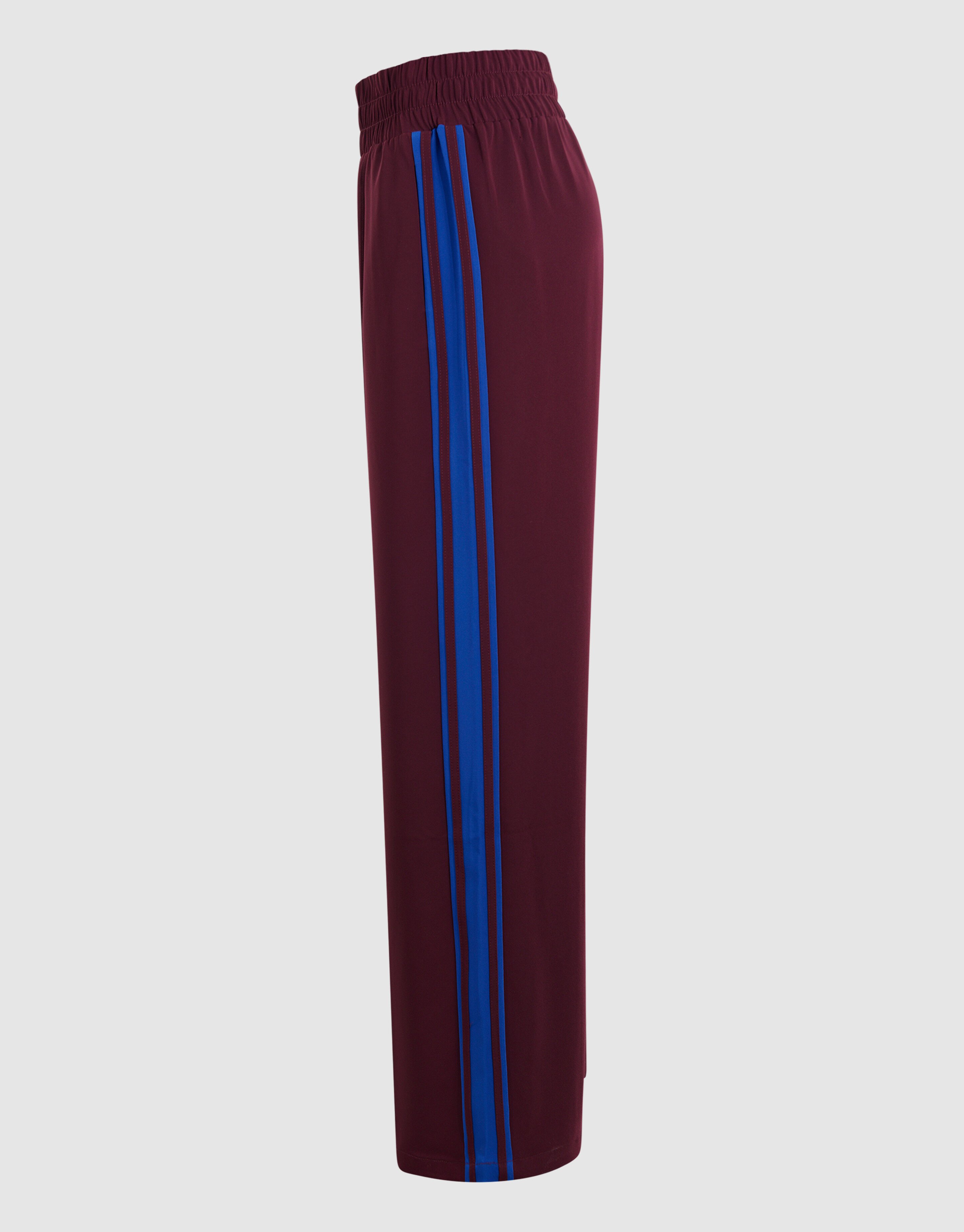 Sporty Wide Leg Broek Donkerrood SHOEBY WOMEN