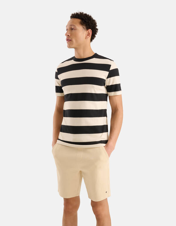 Gestreept T-shirt Zwart SHOEBY MEN