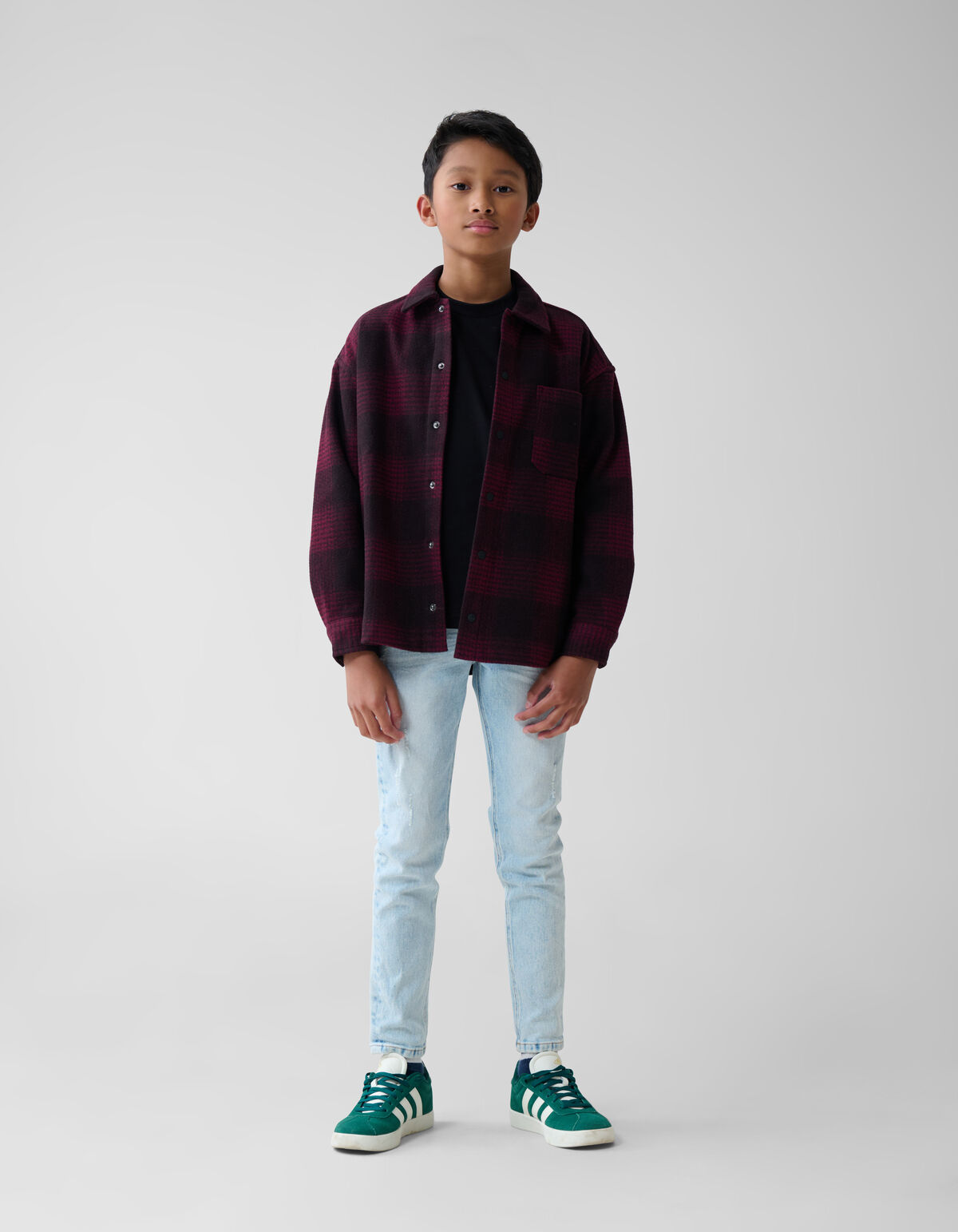 Ruiten Overshirt Donkerrood SHOEBY BOYS