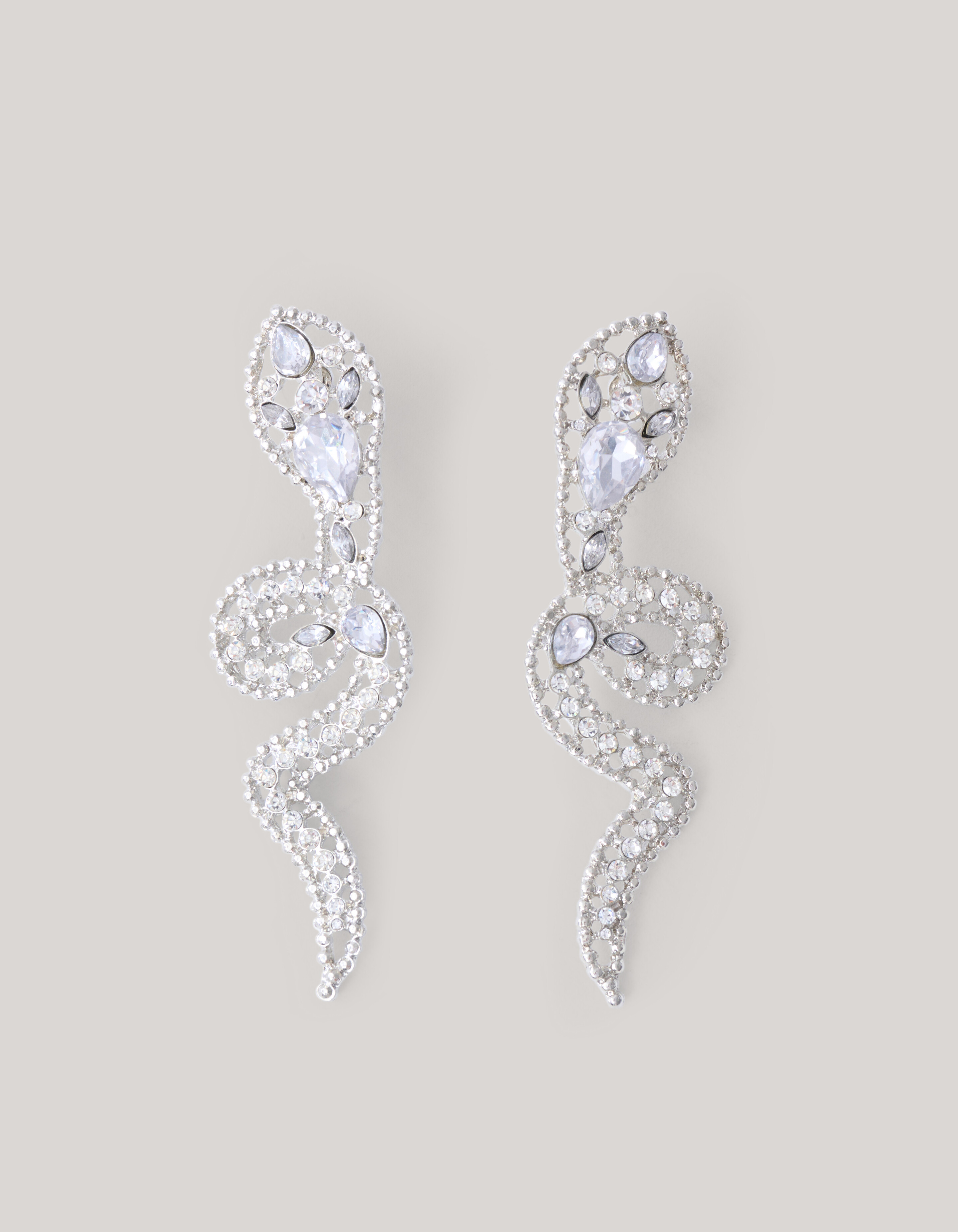 Snake Oorbellen Zilver SHOEBY ACCESSOIRES