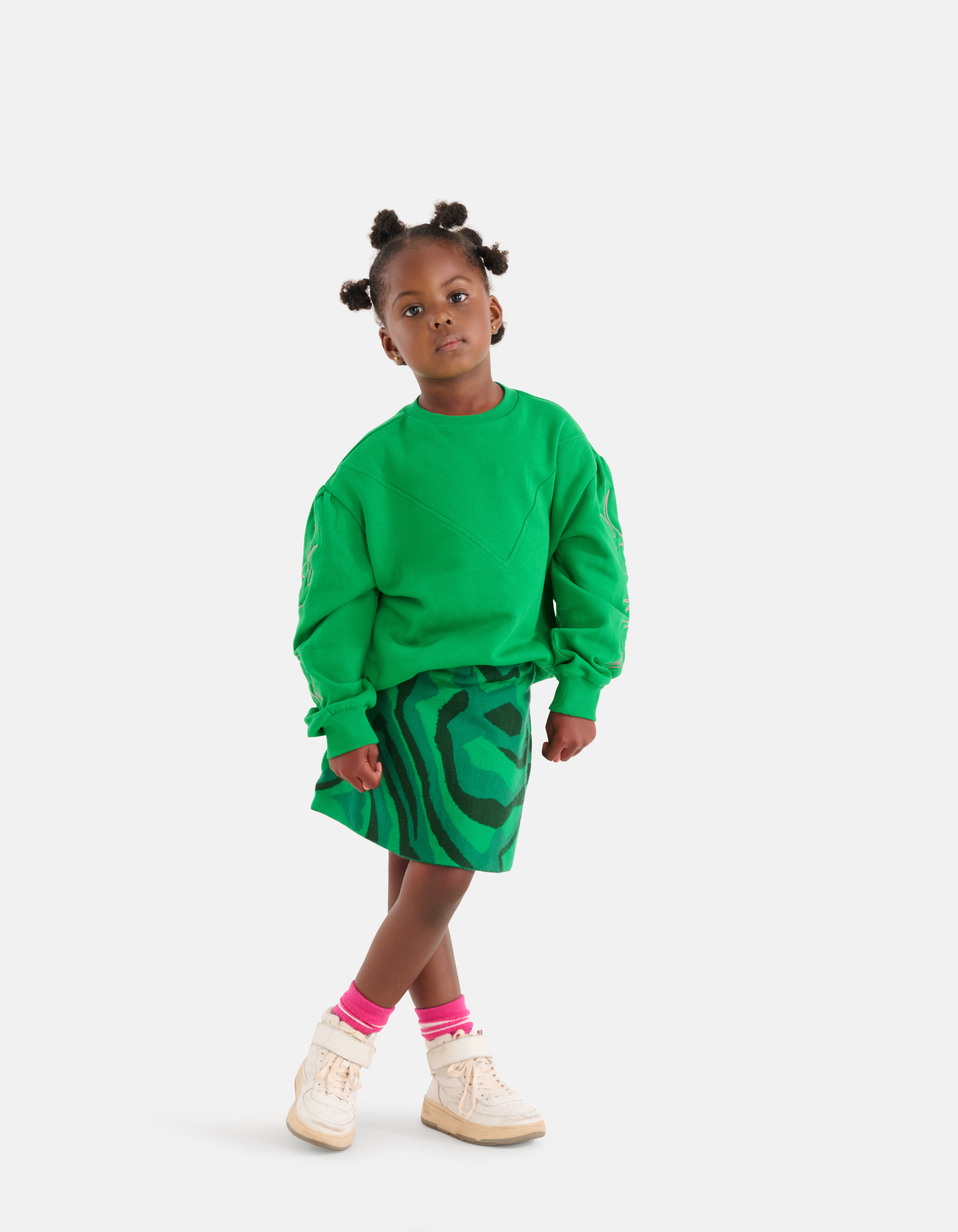 Printed Rok Groen SHOEBY GIRLS