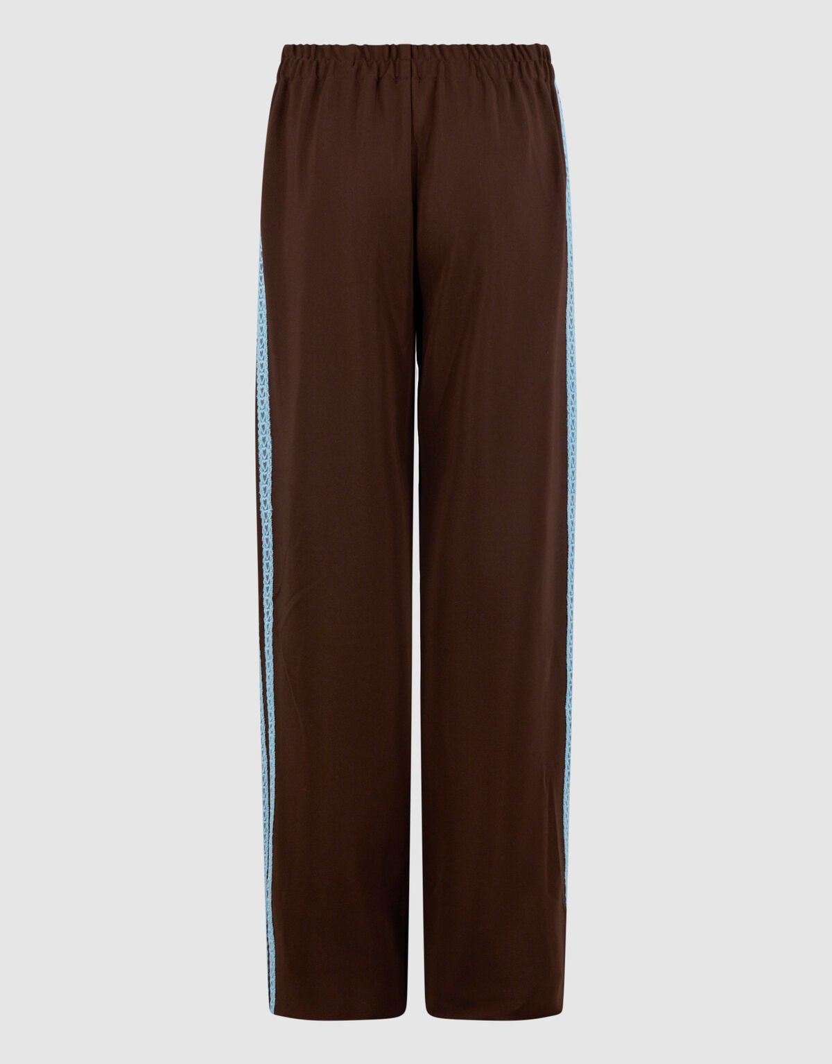 Sporty Wide Leg Broek Bruin SHOEBY GIRLS