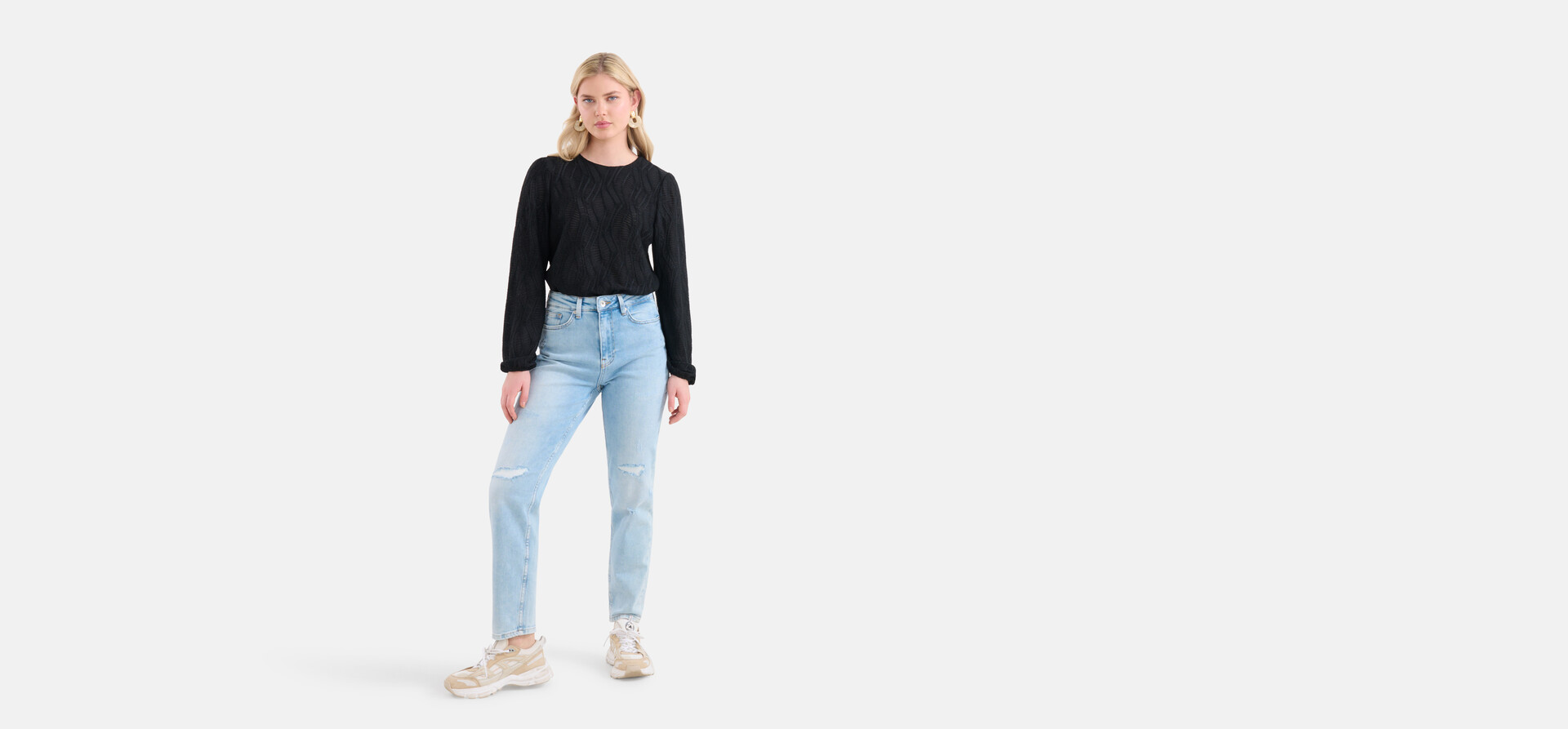Tapered Fit Jeans Bleached L29 SHOEBY WOMEN