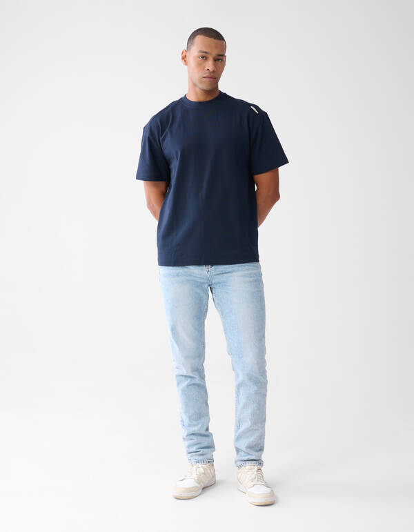 Label T-shirt Donkerblauw SHOEBY MEN