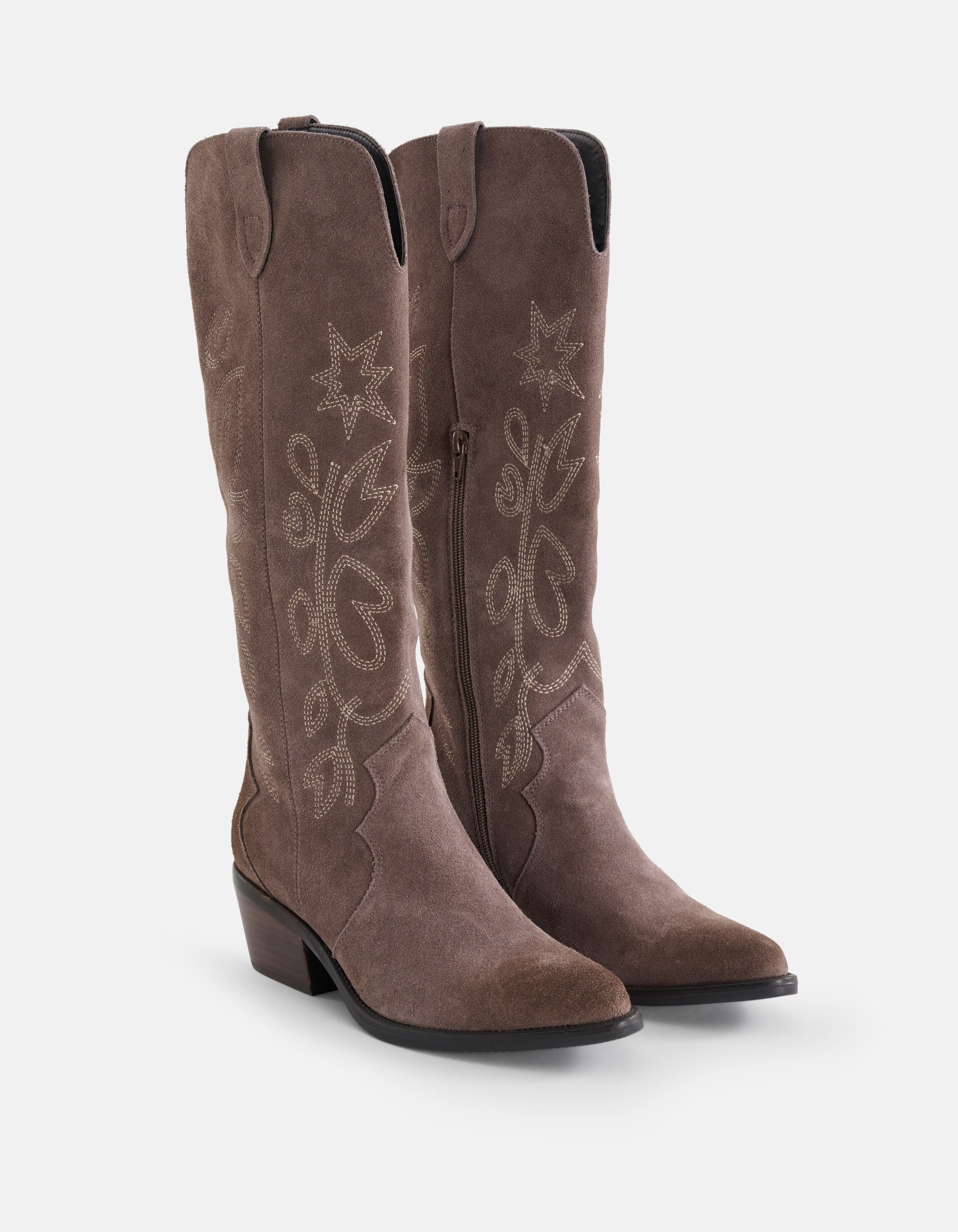 Suede Western Laarzen Taupe SHOEBY SHOES