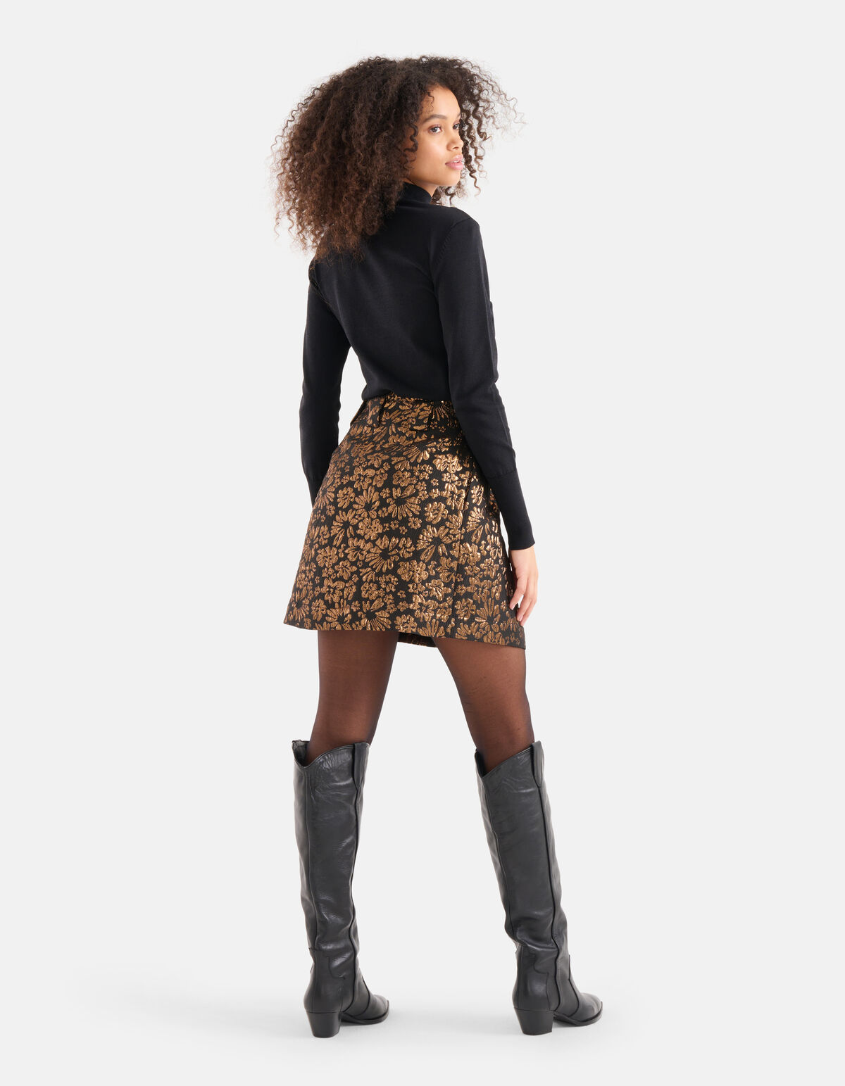 Jacquard Rok Zwart SHOEBY WOMEN
