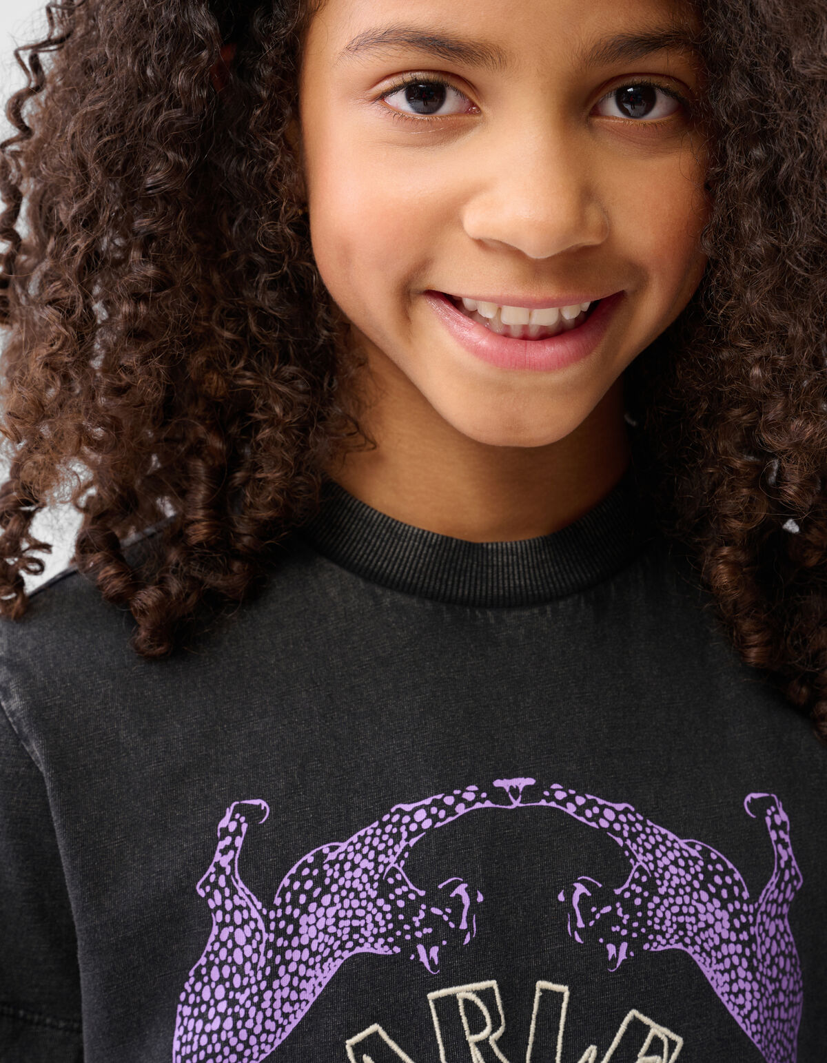 Fearless Artwork T-shirt Donkergrijs SHOEBY GIRLS