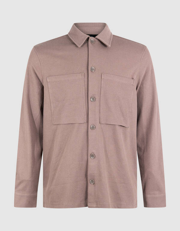 Structuur Overshirt Lichtbruin SHOEBY MEN