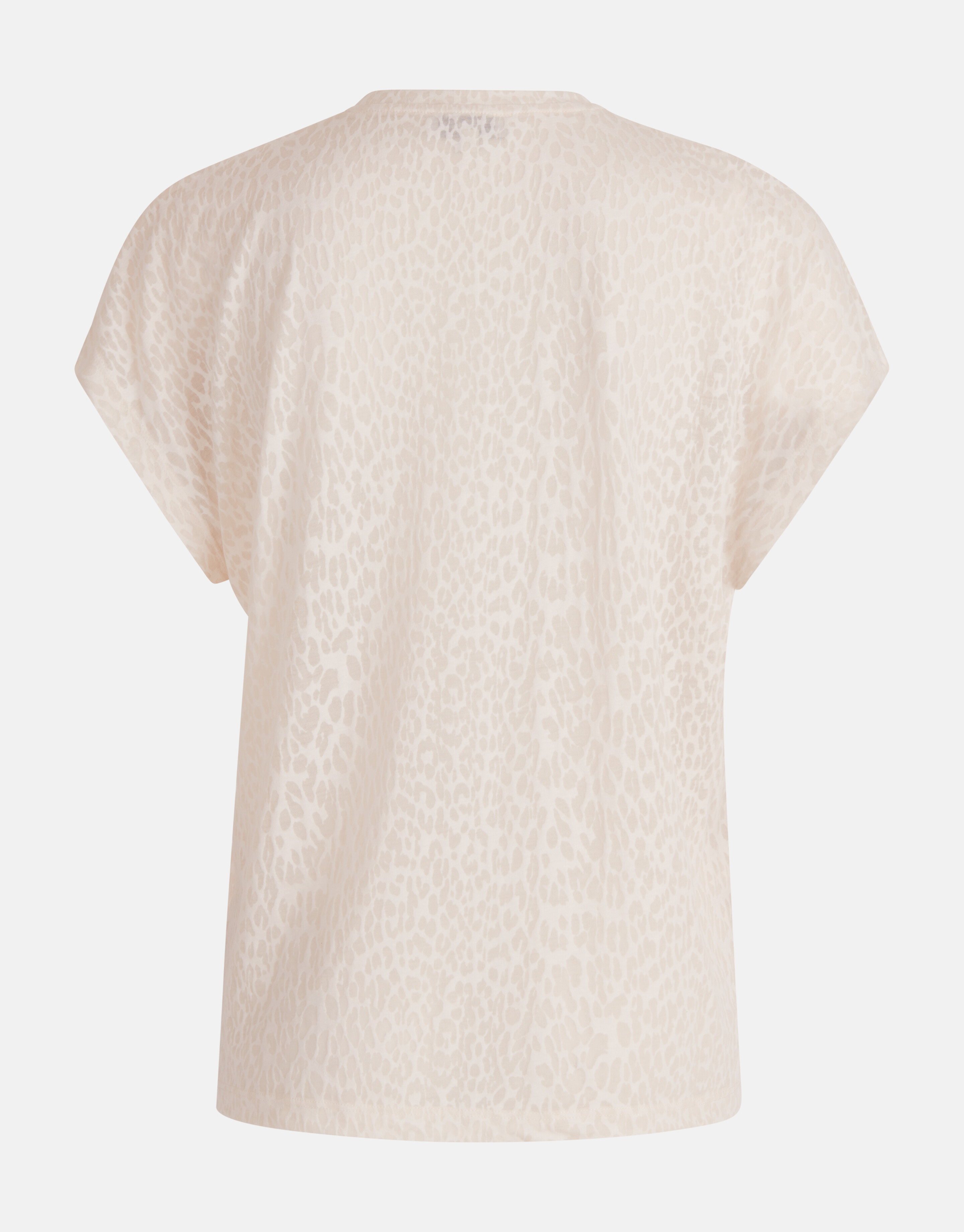 Leopard Burn Out T-shirt Gebroken Wit SHOEBY WOMEN