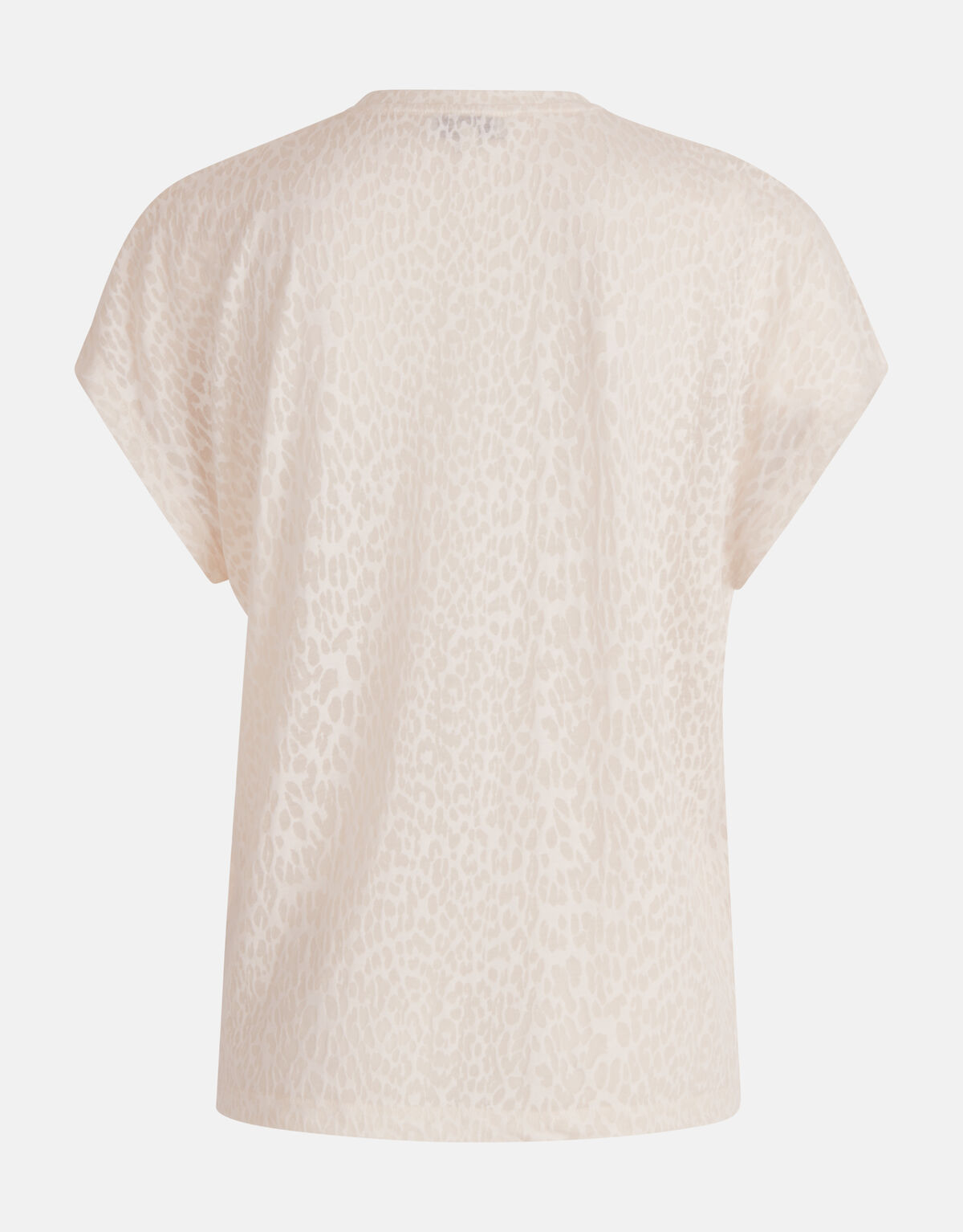 Leopard Burn Out T-shirt Gebroken Wit SHOEBY WOMEN