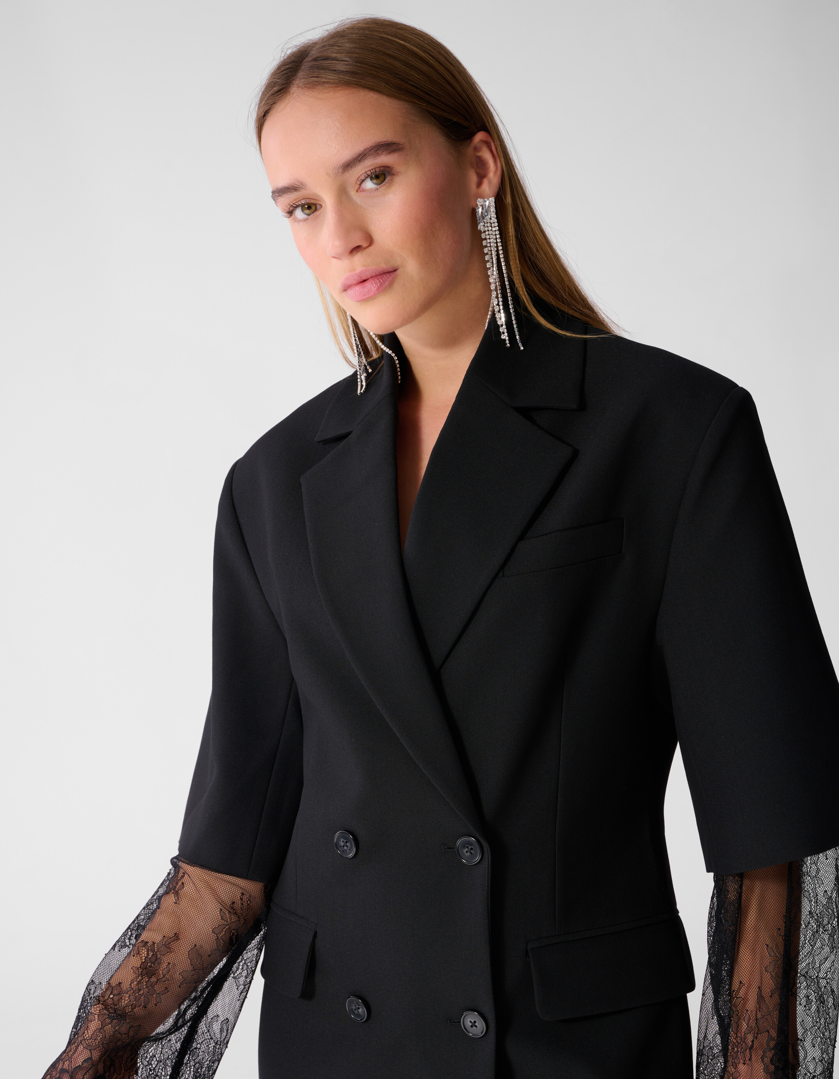 Kanten Blazer Jurk Zwart SHOEBY WOMEN