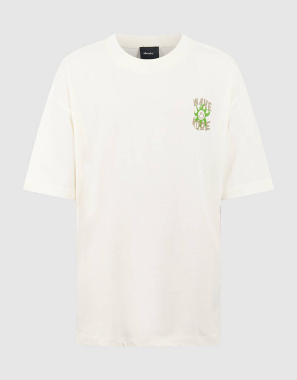 Wave Mode Artwork T-shirt Gebroken Wit SHOEBY BOYS