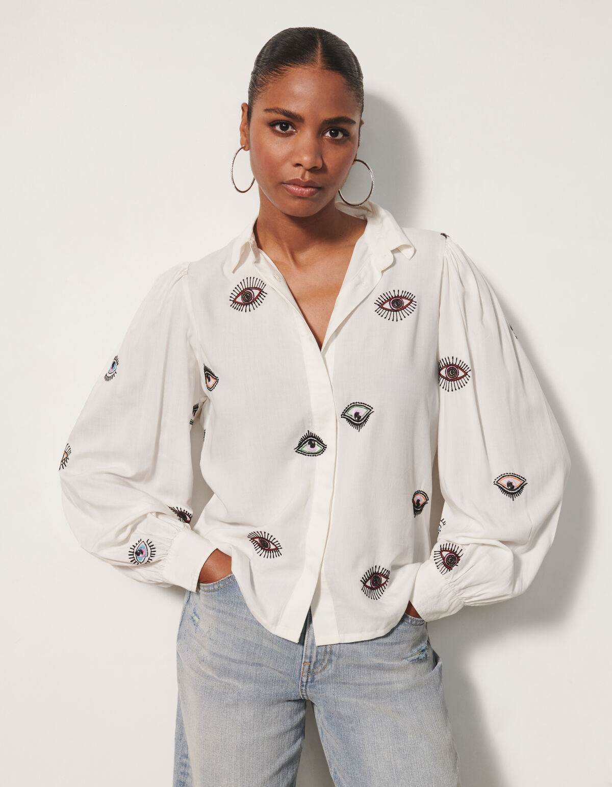Eye Embroidery Blouse Wit By Fred SHOEBY WOMEN