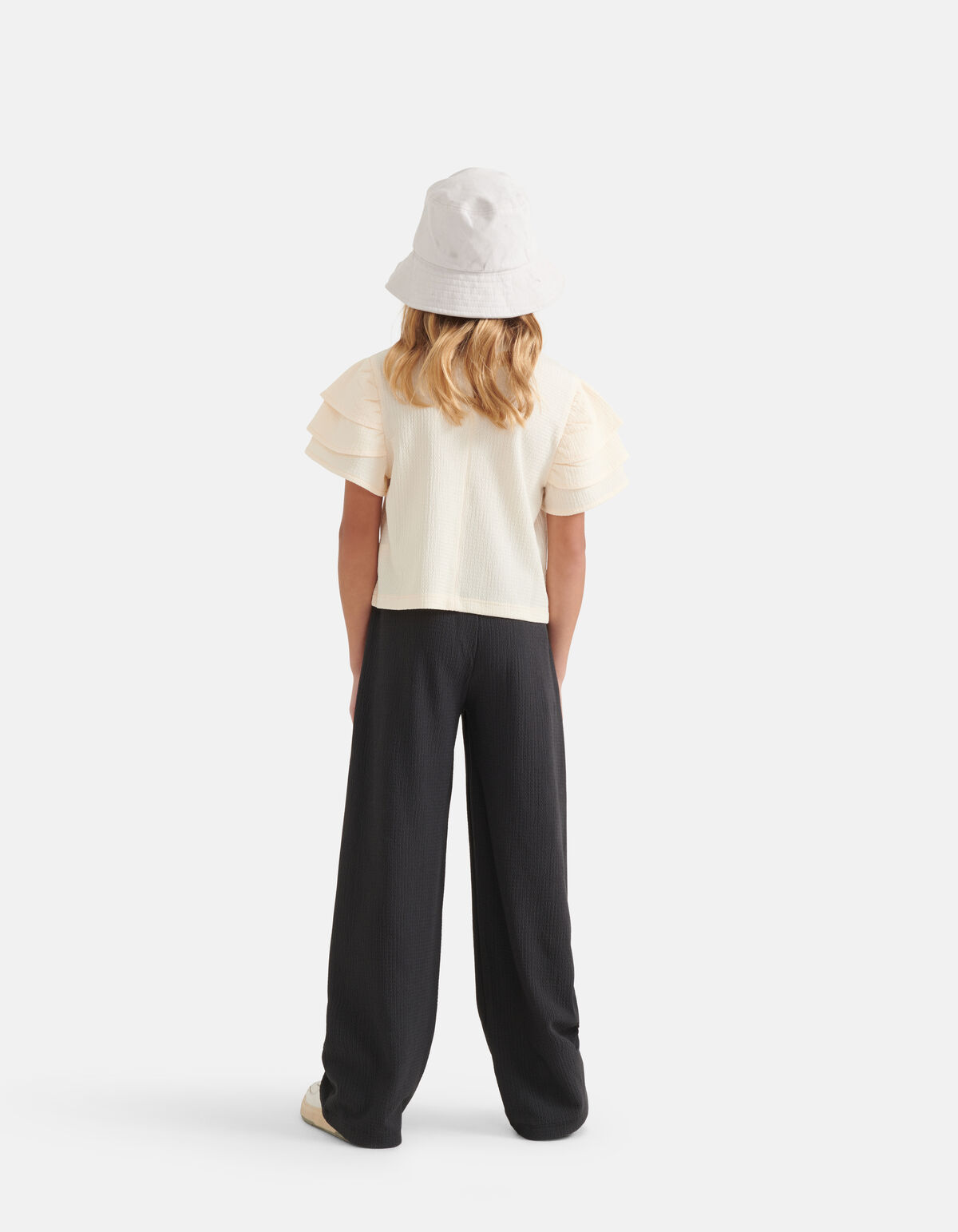 Crinkle Top Gebroken Wit SHOEBY GIRLS