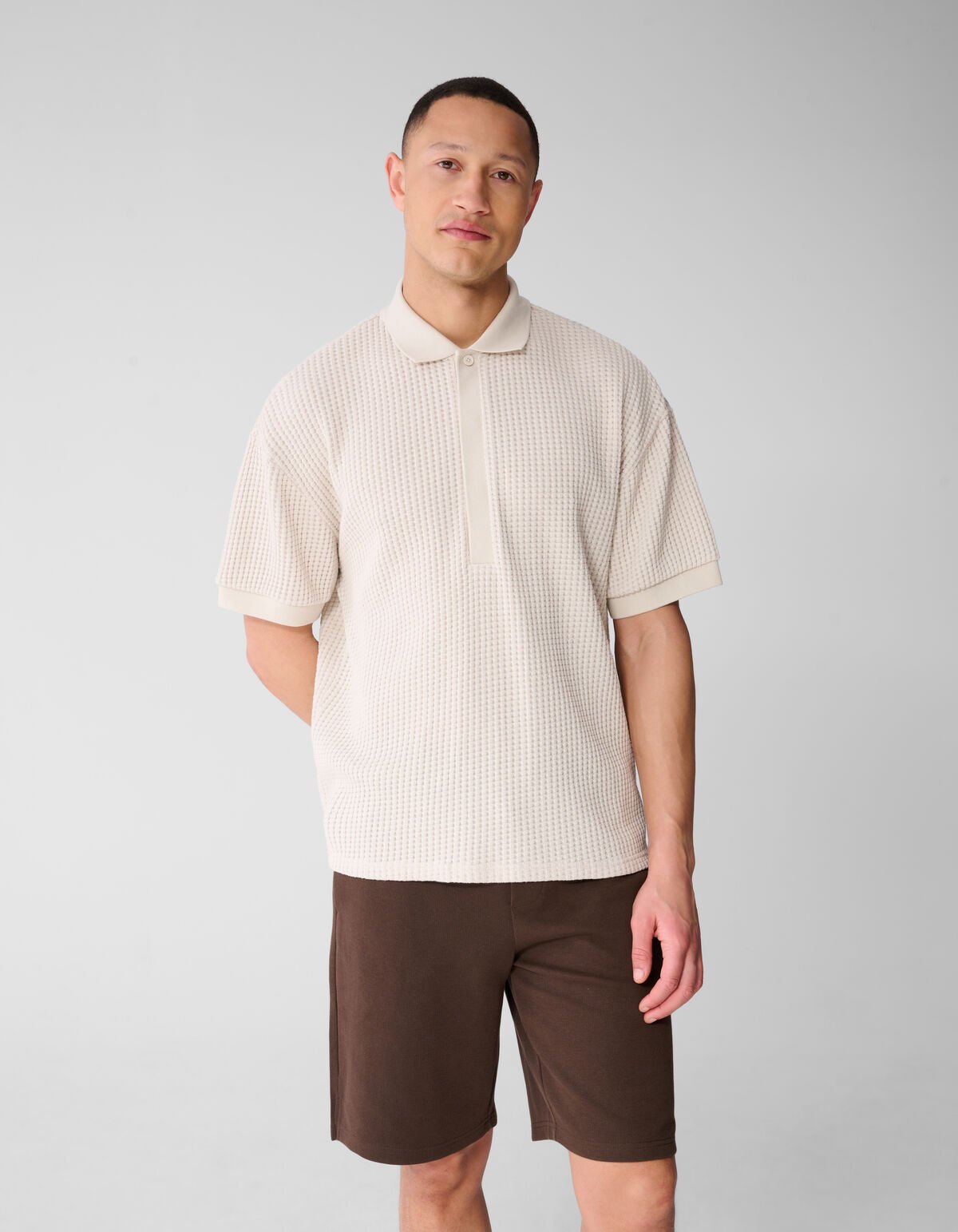 Heavy Waffle Polo Zand SHOEBY MEN
