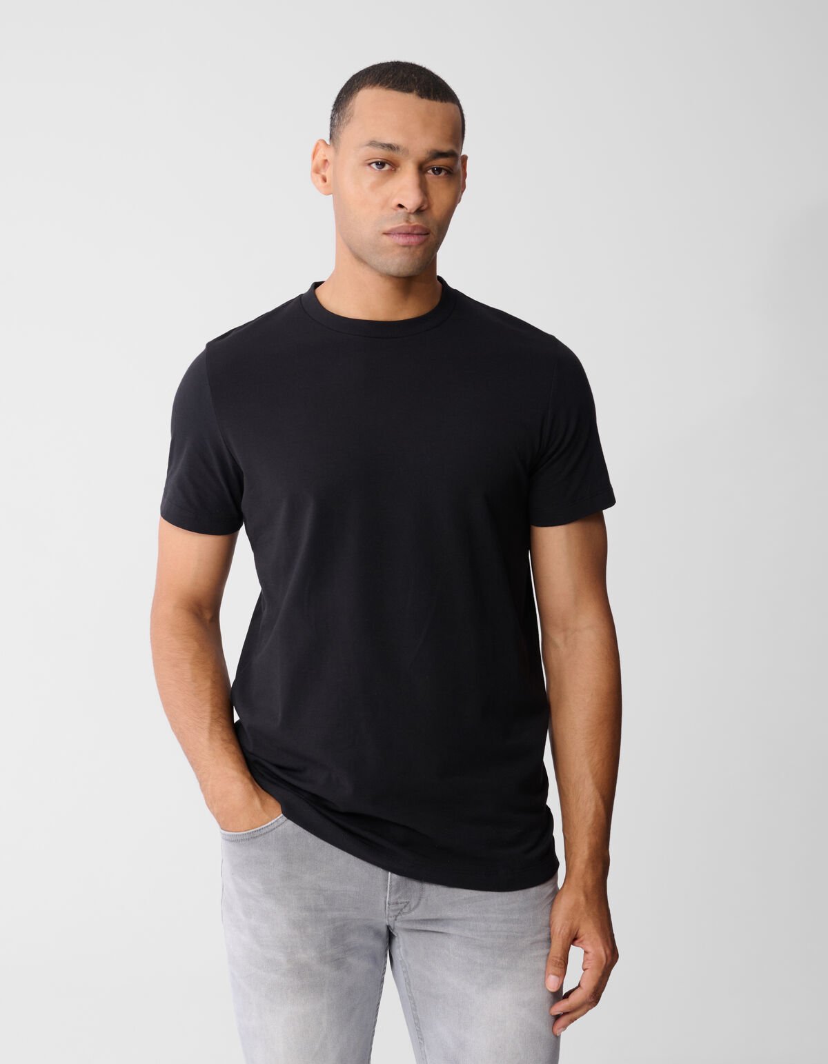 Basis T-shirt Zwart SHOEBY MEN