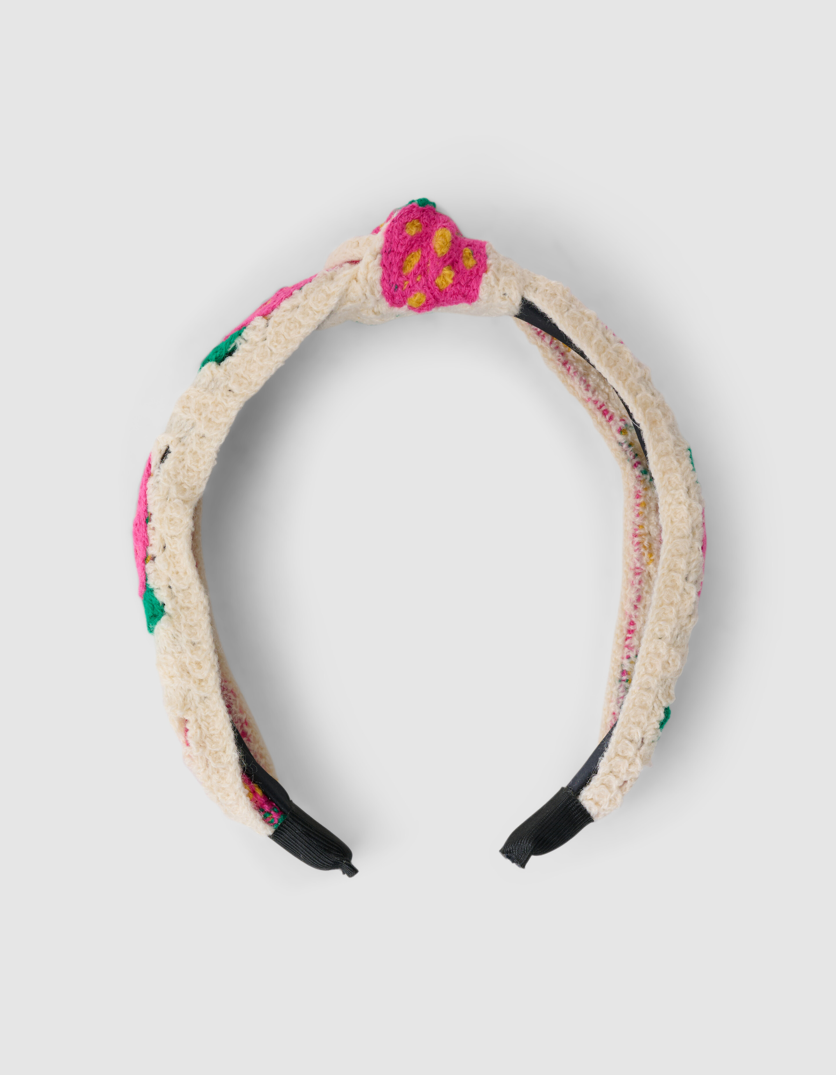 Gebreide Strawberry Haarband Gebroken Wit SHOEBY ACCESSOIRES