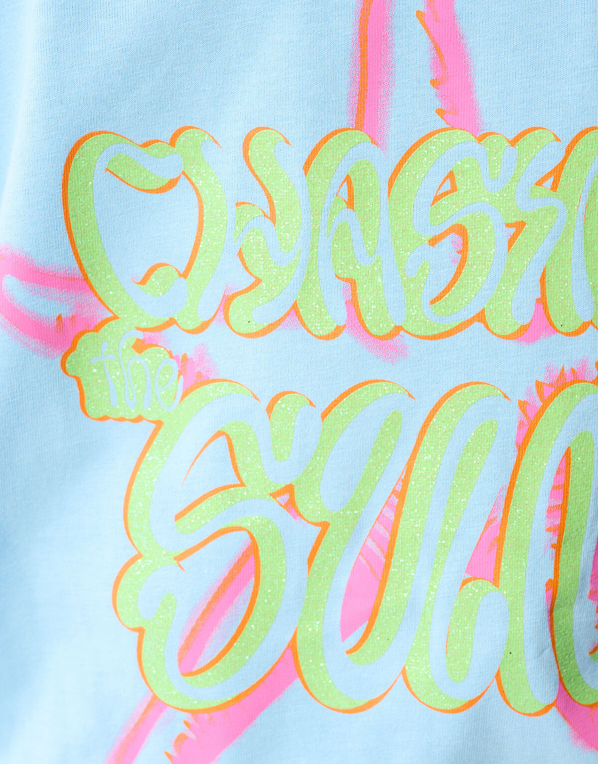 Chasing Sun Artwork T-shirt Blauw SHOEBY GIRLS