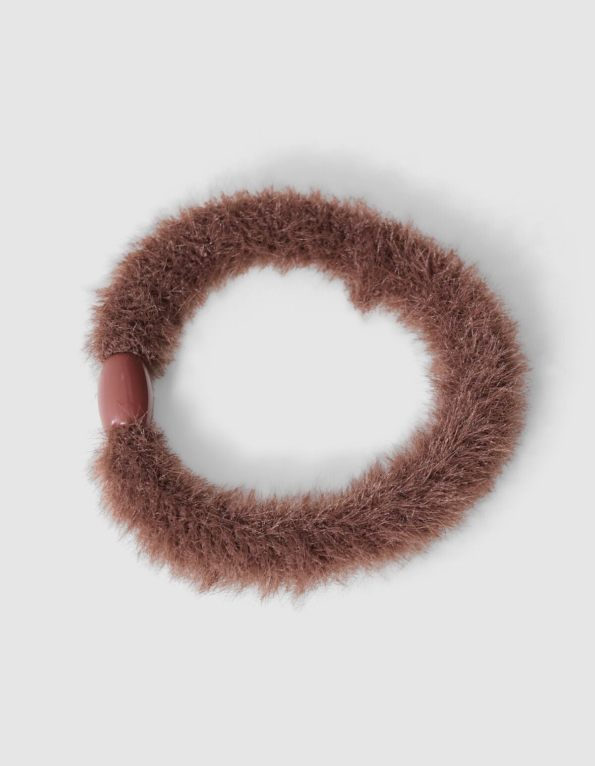 Furry Haarelastiek Donkerbruin SHOEBY ACCESSOIRES