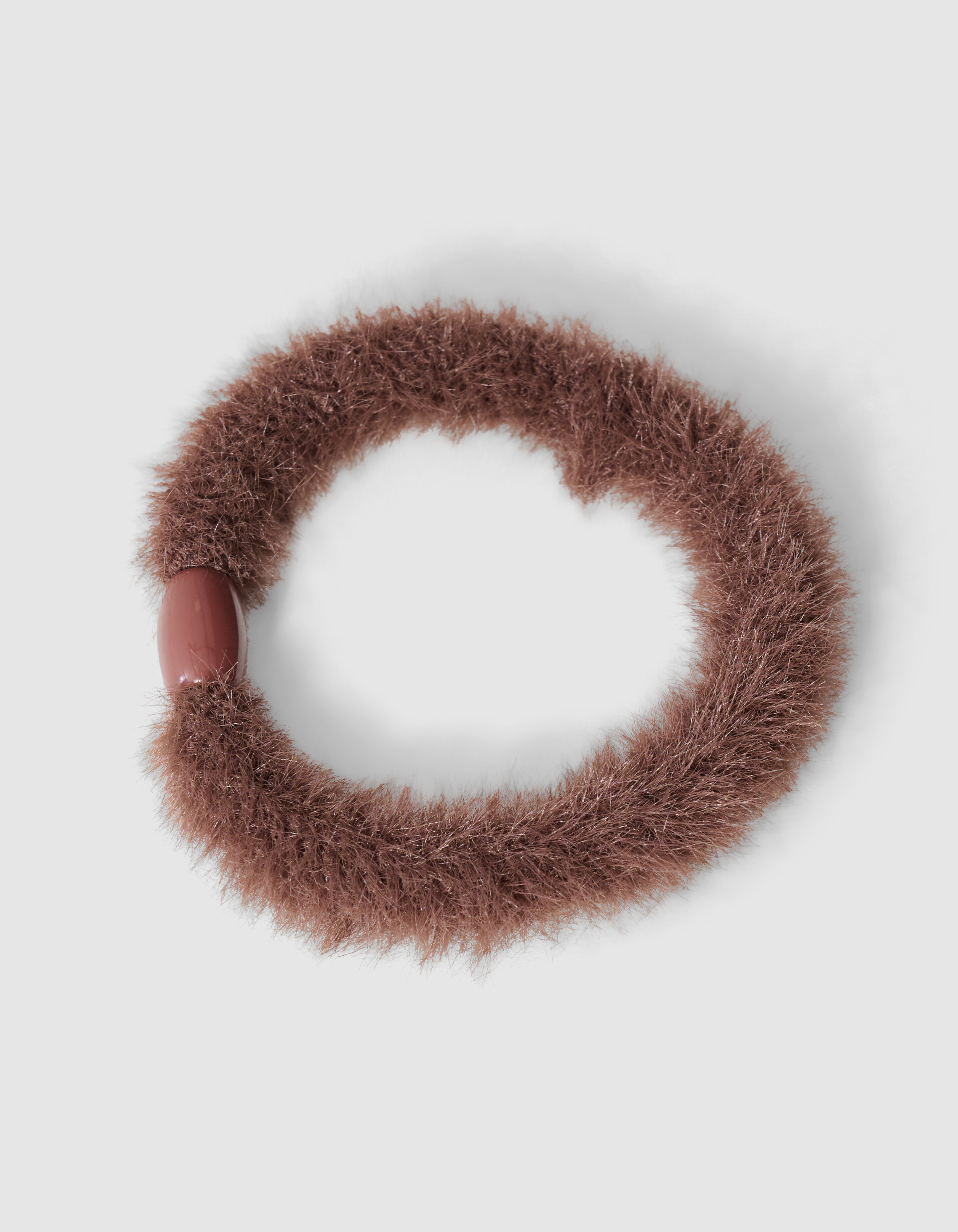 Furry Haarelastiek Donkerbruin SHOEBY ACCESSOIRES