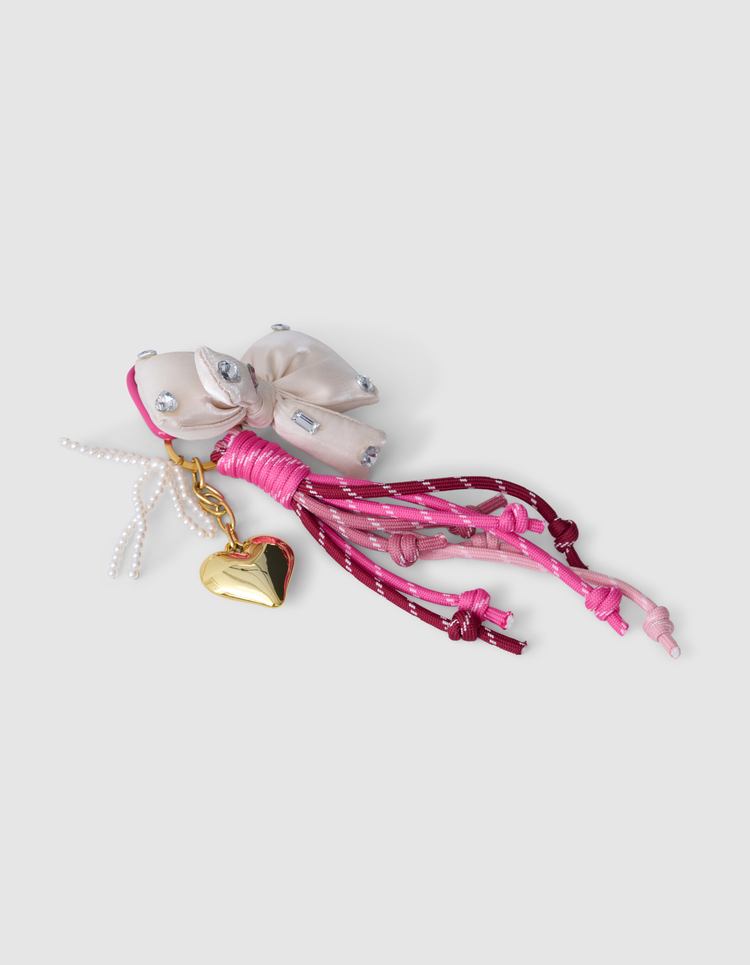 Strass Strik Bagcharm Roze SHOEBY ACCESSOIRES