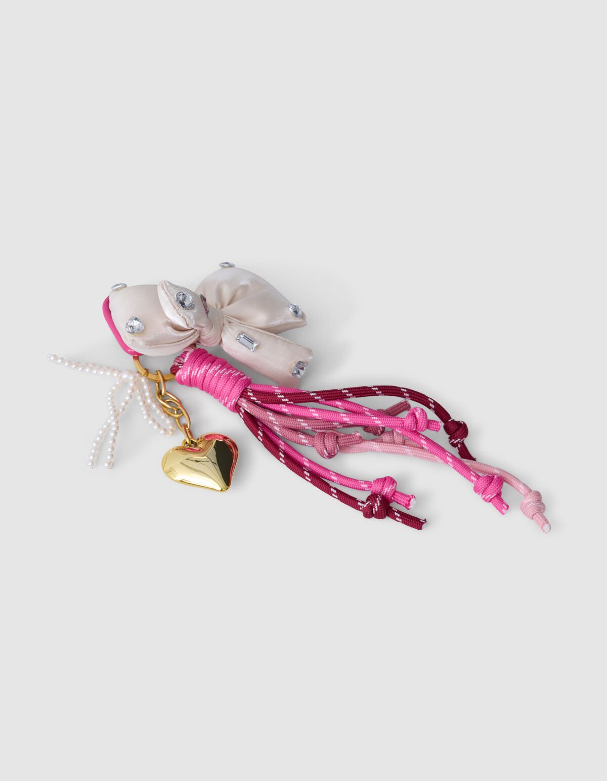 Strass Strik Bagcharm Roze SHOEBY ACCESSOIRES