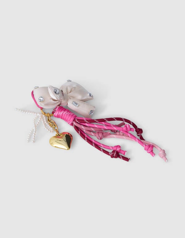 Strass Strik Bagcharm Roze SHOEBY ACCESSOIRES