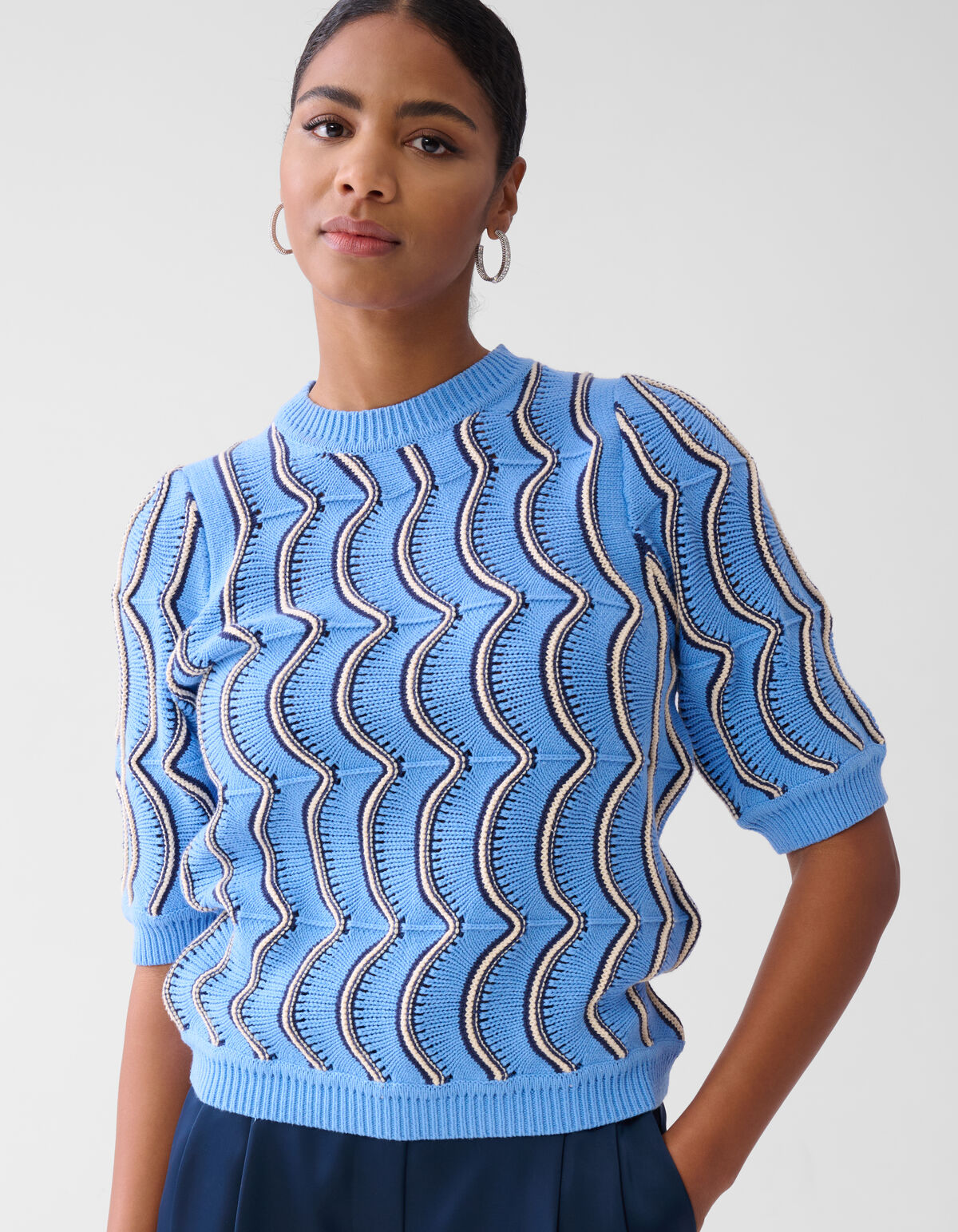 Swirl Trui Lichtblauw SHOEBY WOMEN