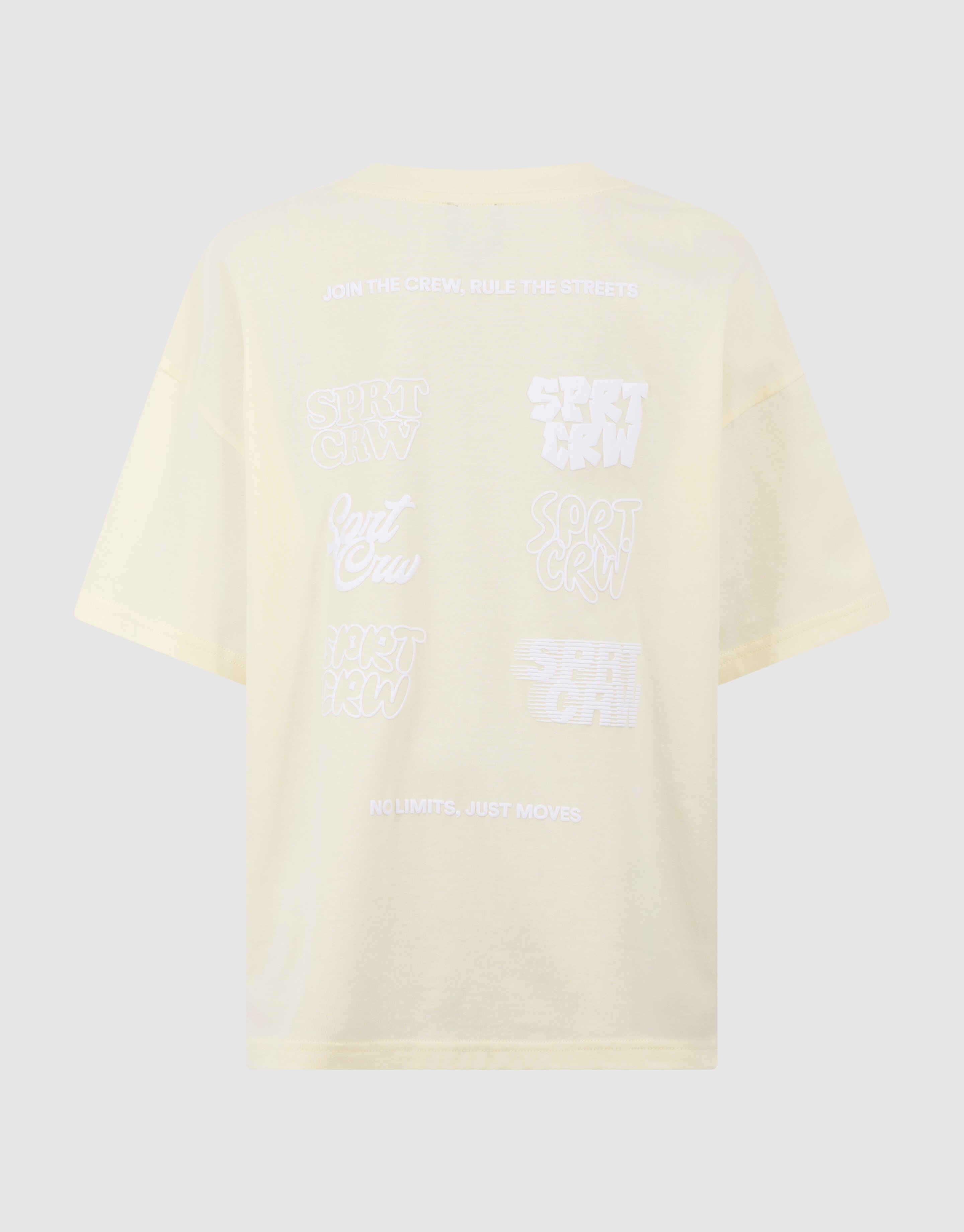 Sport Crew Artwork T-shirt Lichtgeel SHOEBY BOYS