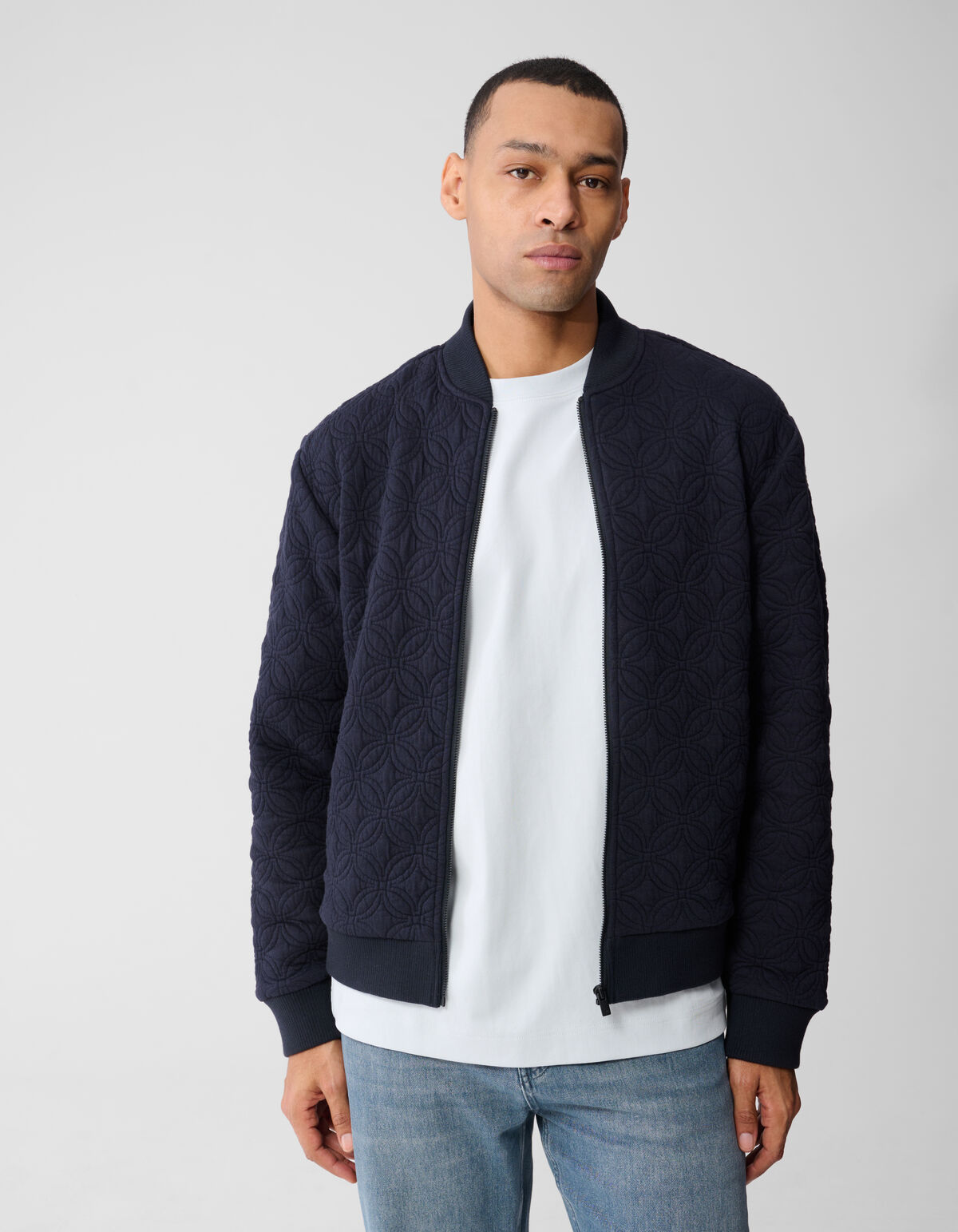 Spark Sweat Bomber Jack Donkerblauw SHOEBY MEN