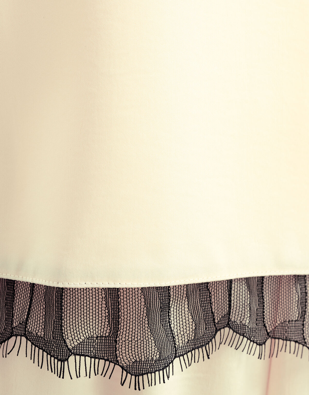 Kanten Satijnen Singlet Lichtgeel SHOEBY WOMEN