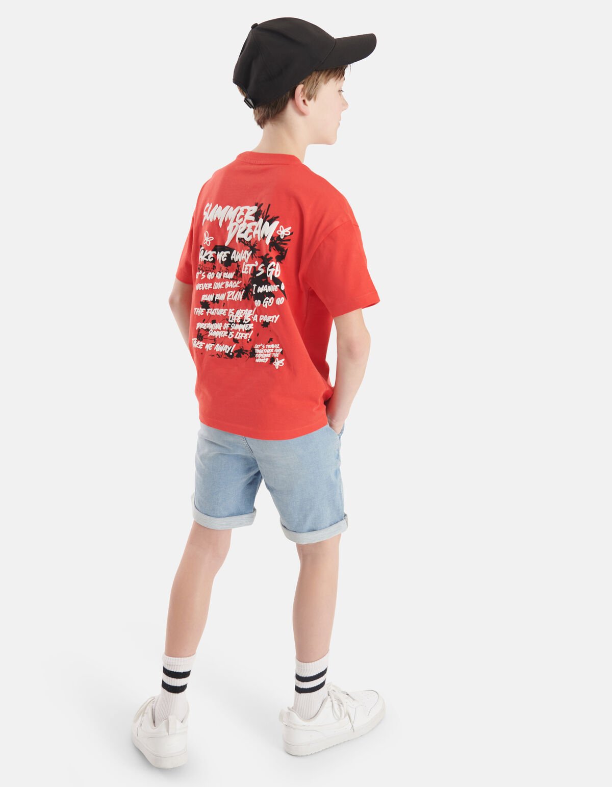 Puff T-shirt Rood SHOEBY BOYS