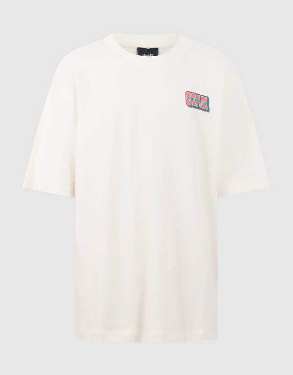 Ciao Artwork T-shirt Gebroken Wit SHOEBY BOYS