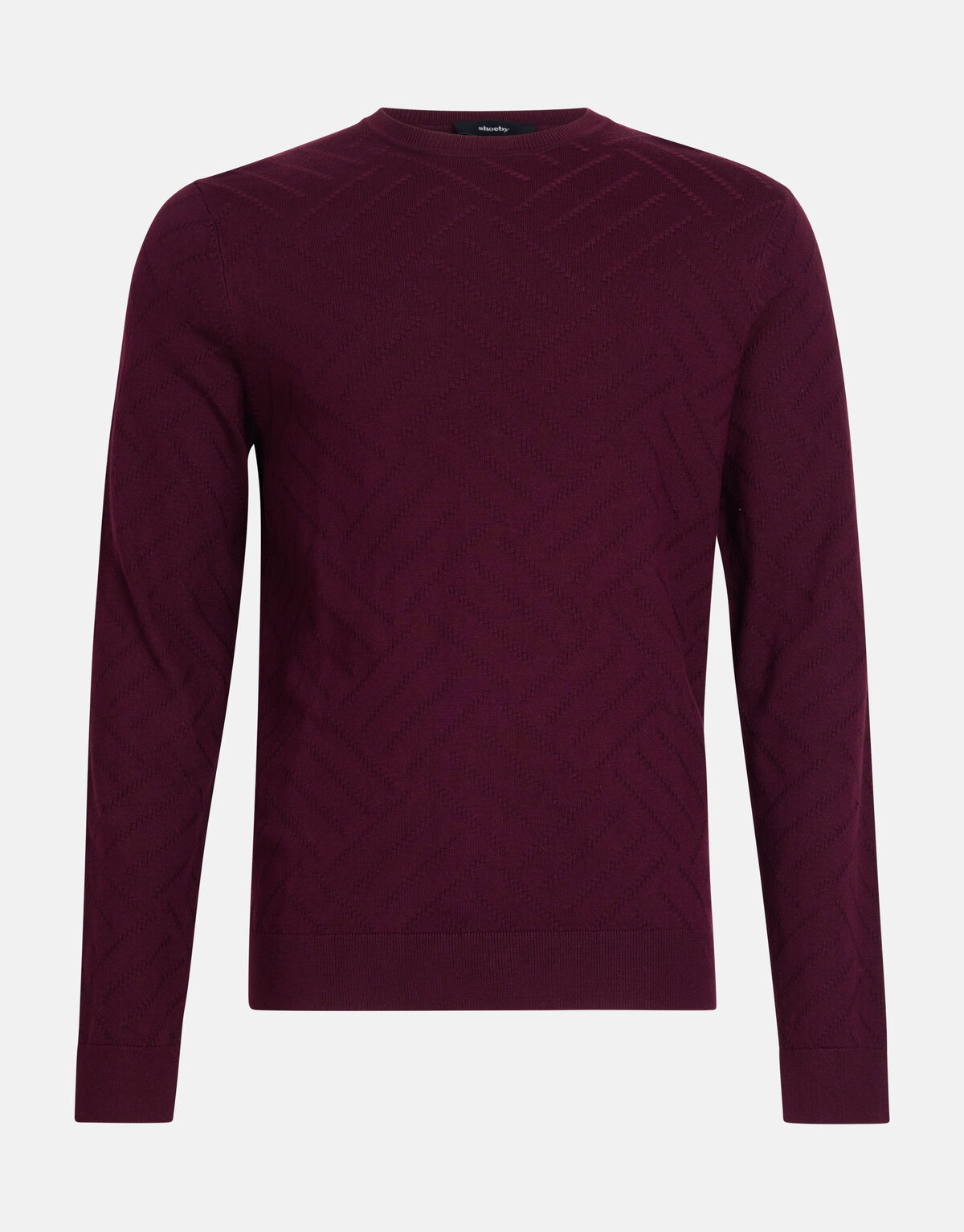 Diagonaal Trui Bordeaux SHOEBY MEN