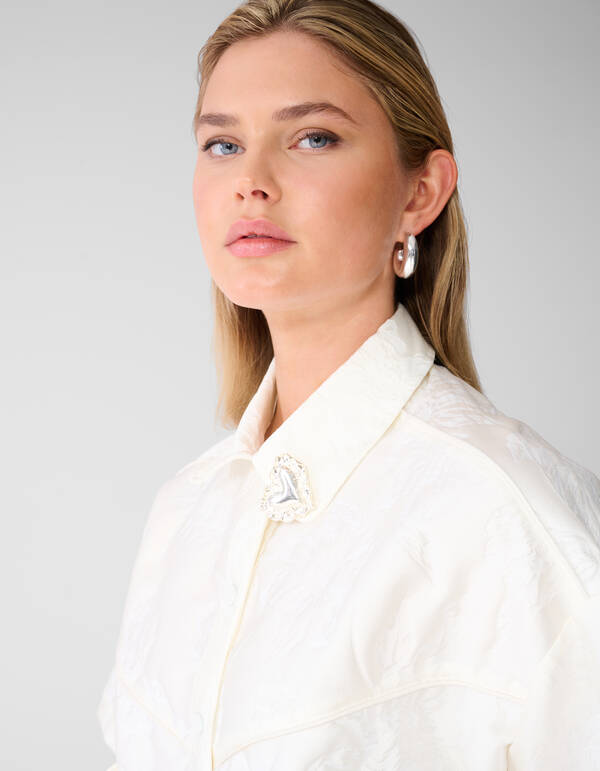 Oversized Jacquard Jack Gebroken Wit SHOEBY WOMEN