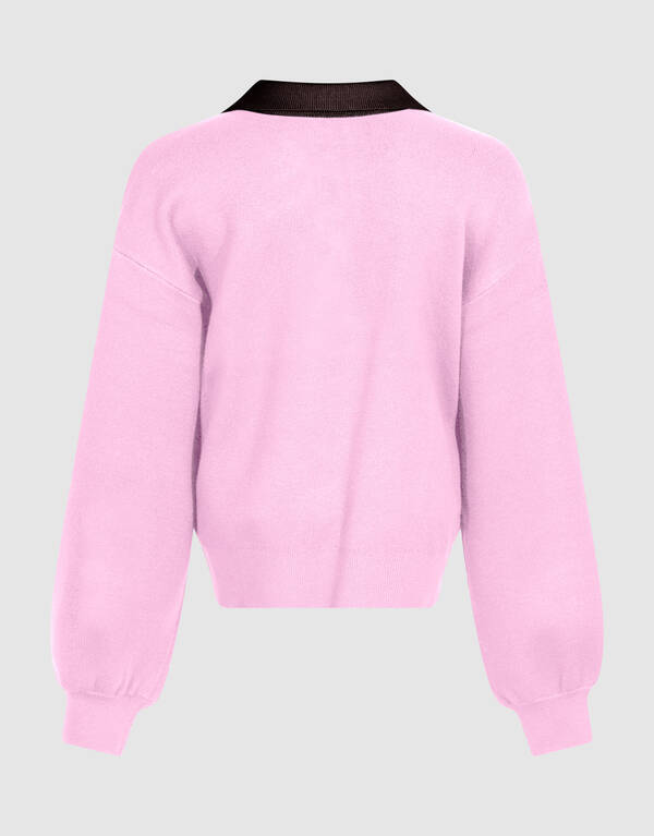 Create Gebreide Polo Roze/Bruin SHOEBY GIRLS