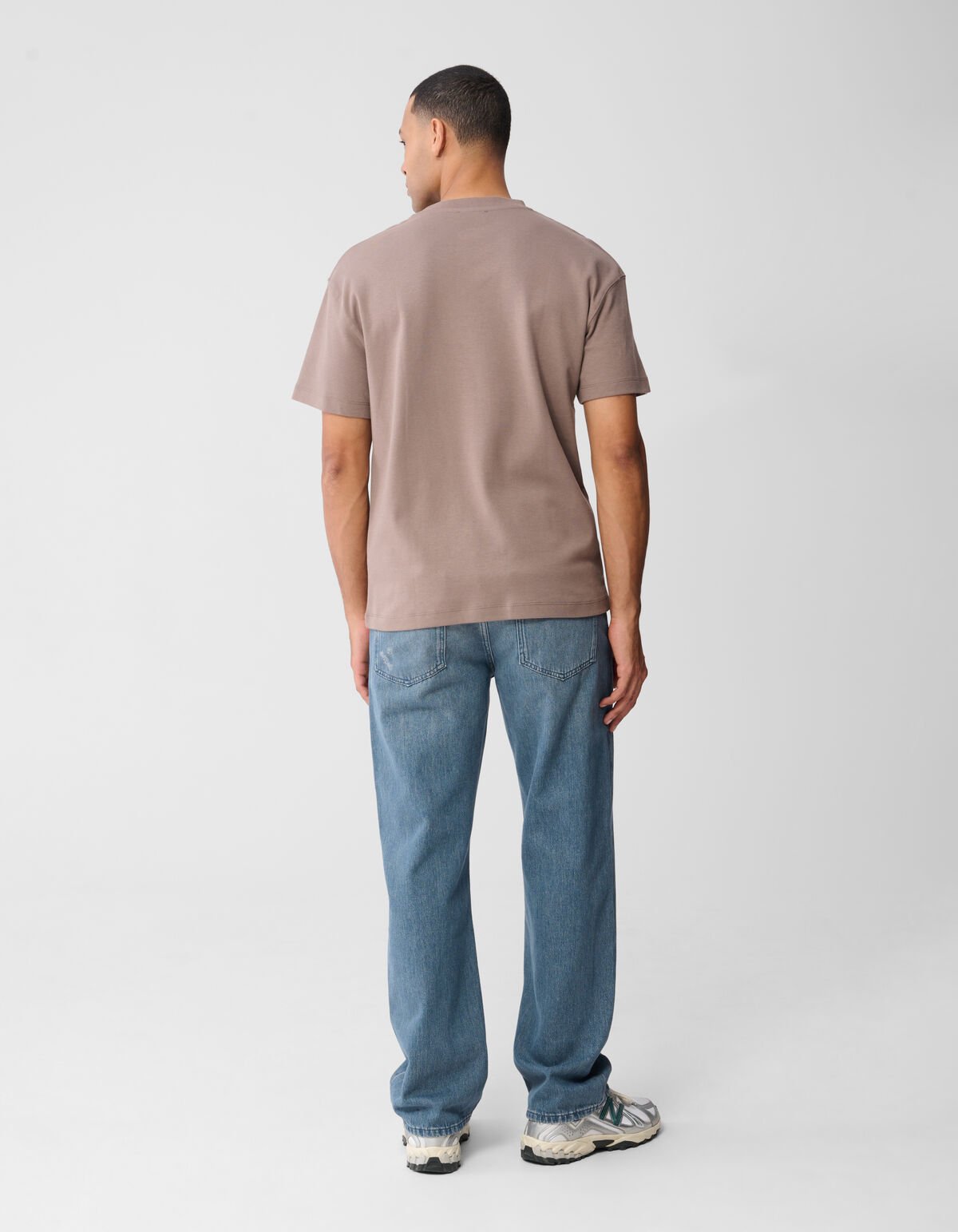 Embroidery Badge T-shirt Lichtbruin SHOEBY MEN