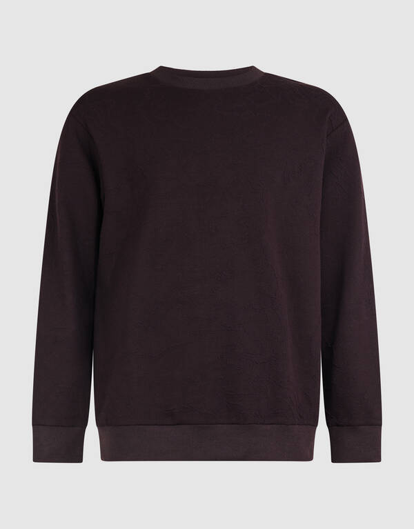 Structuur Sweater Donkerbruin SHOEBY MEN
