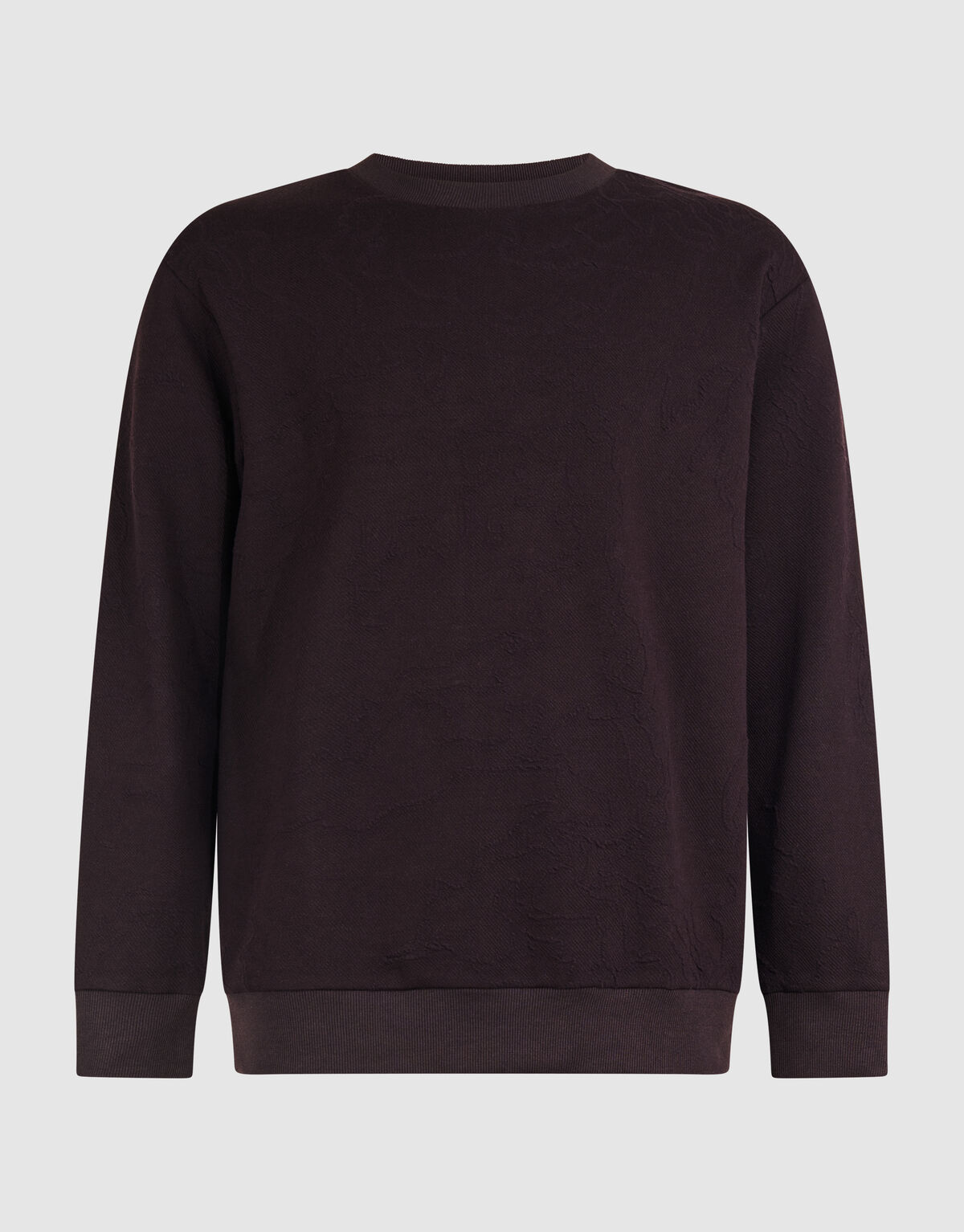 Structuur Sweater Donkerbruin SHOEBY MEN