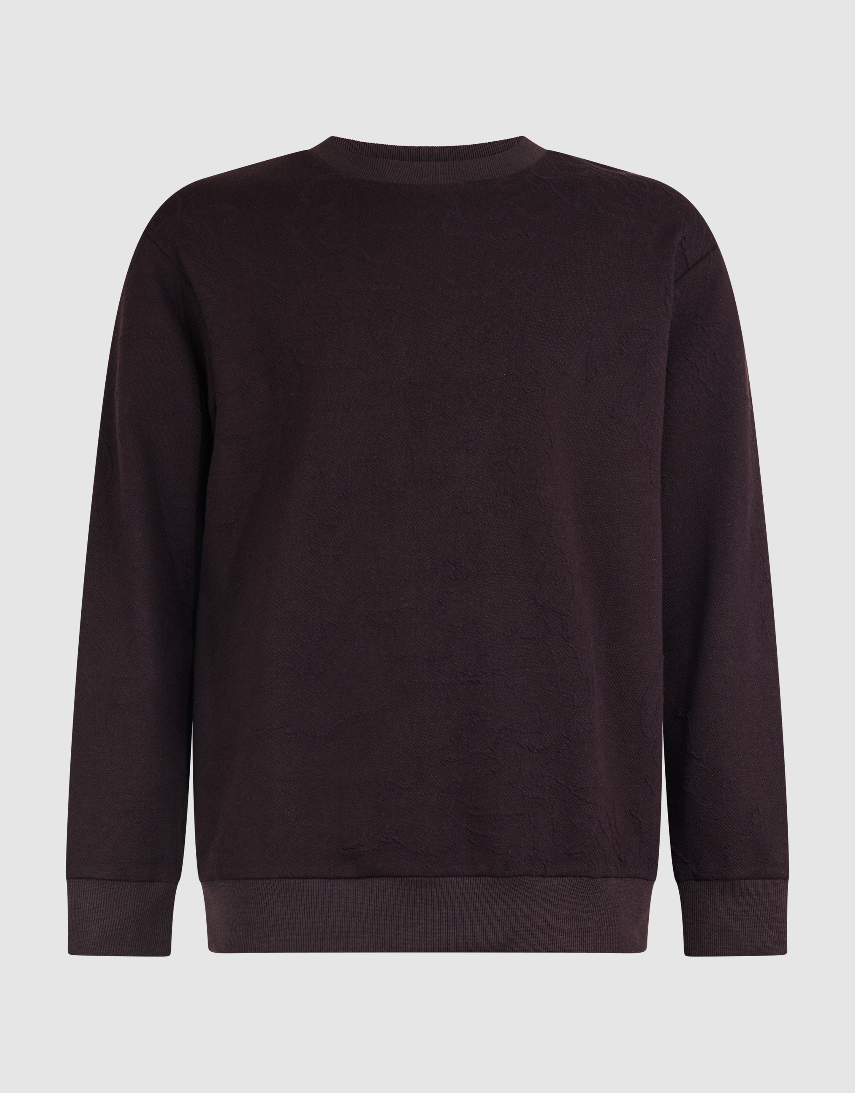 Structuur Sweater Donkerbruin SHOEBY MEN