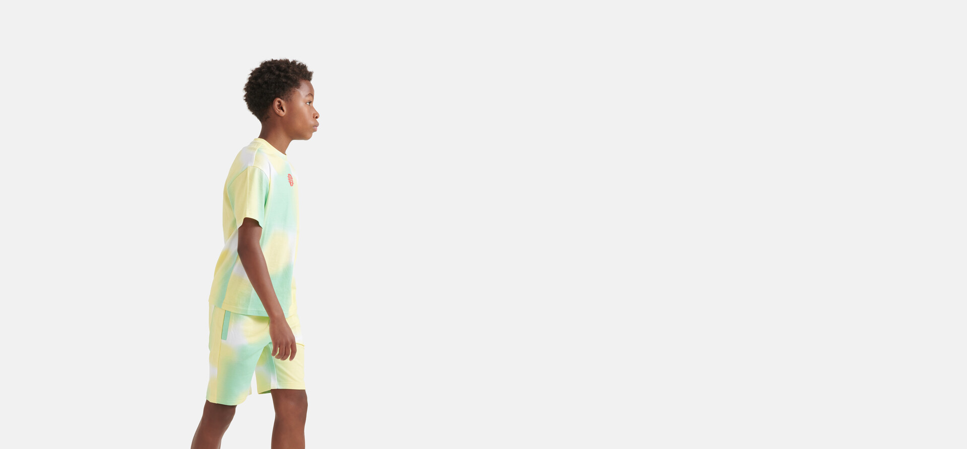 Printed Tie Dye T-shirt Groen SHOEBY BOYS