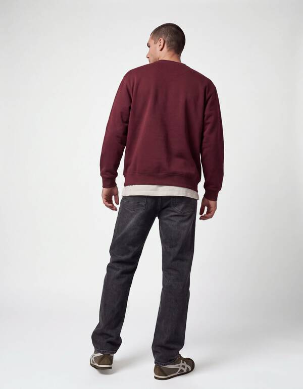 Crewneck Trui Donkerrood SHOEBY MEN