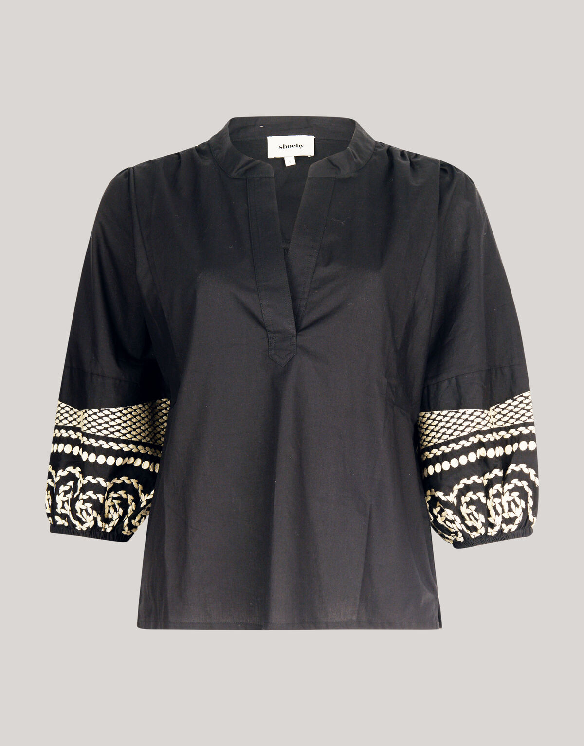 Embroidery Top Zwart SHOEBY WOMEN